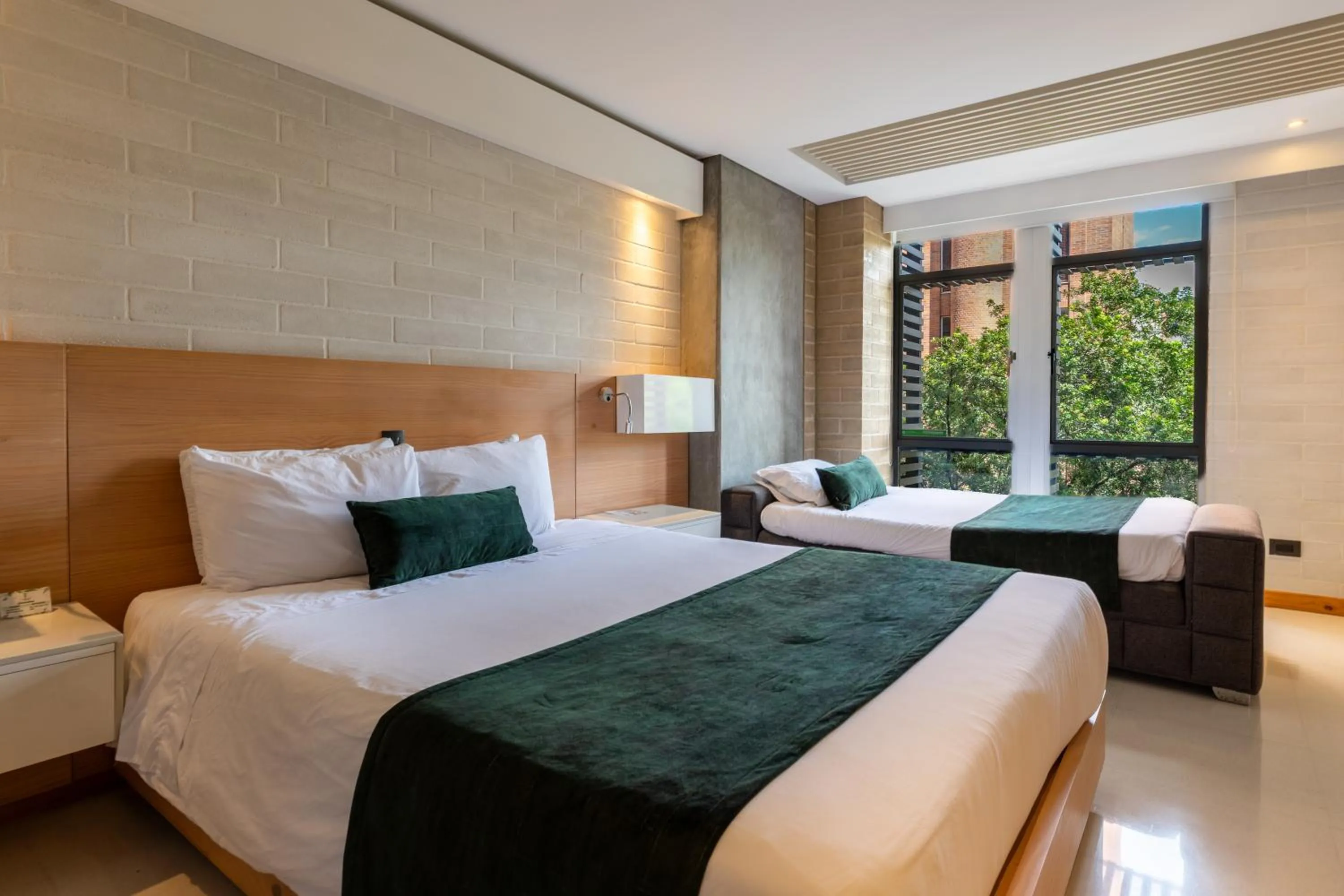 Bed in Terra Biohotel