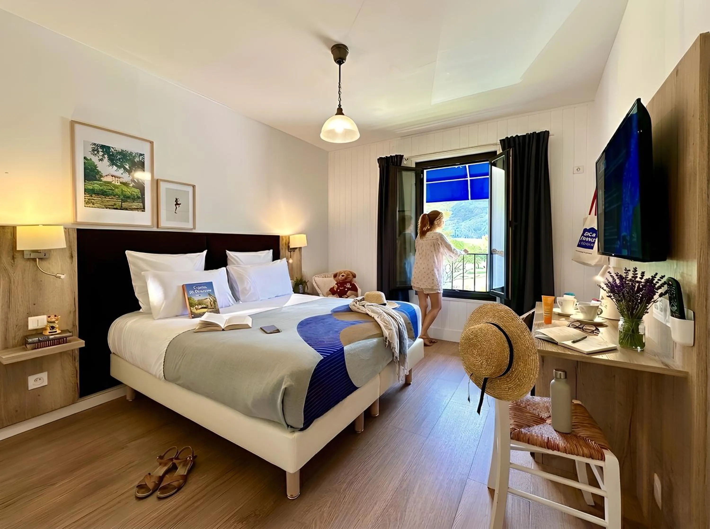 Bed in Hotel Le Provence - Restaurant Le Styx