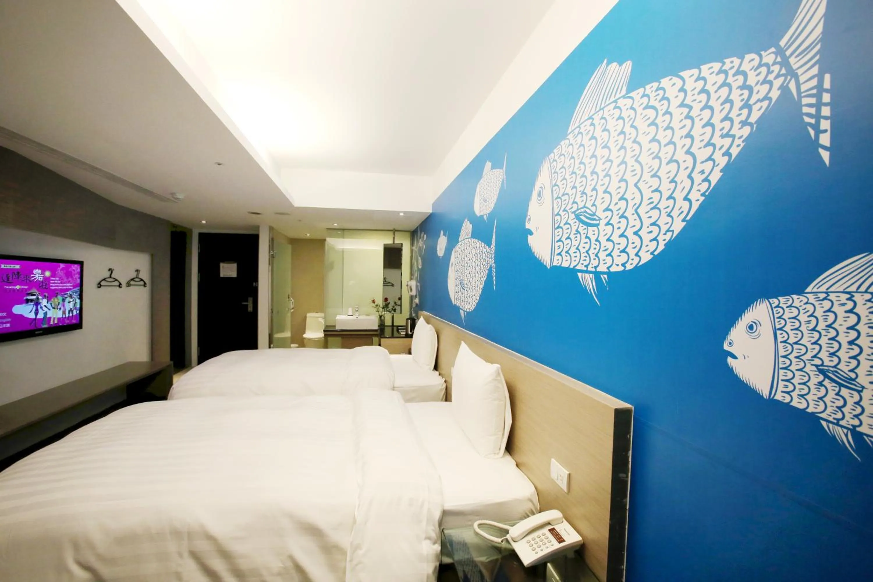 Photo of the whole room, Bed in Chiayi Look Hotel