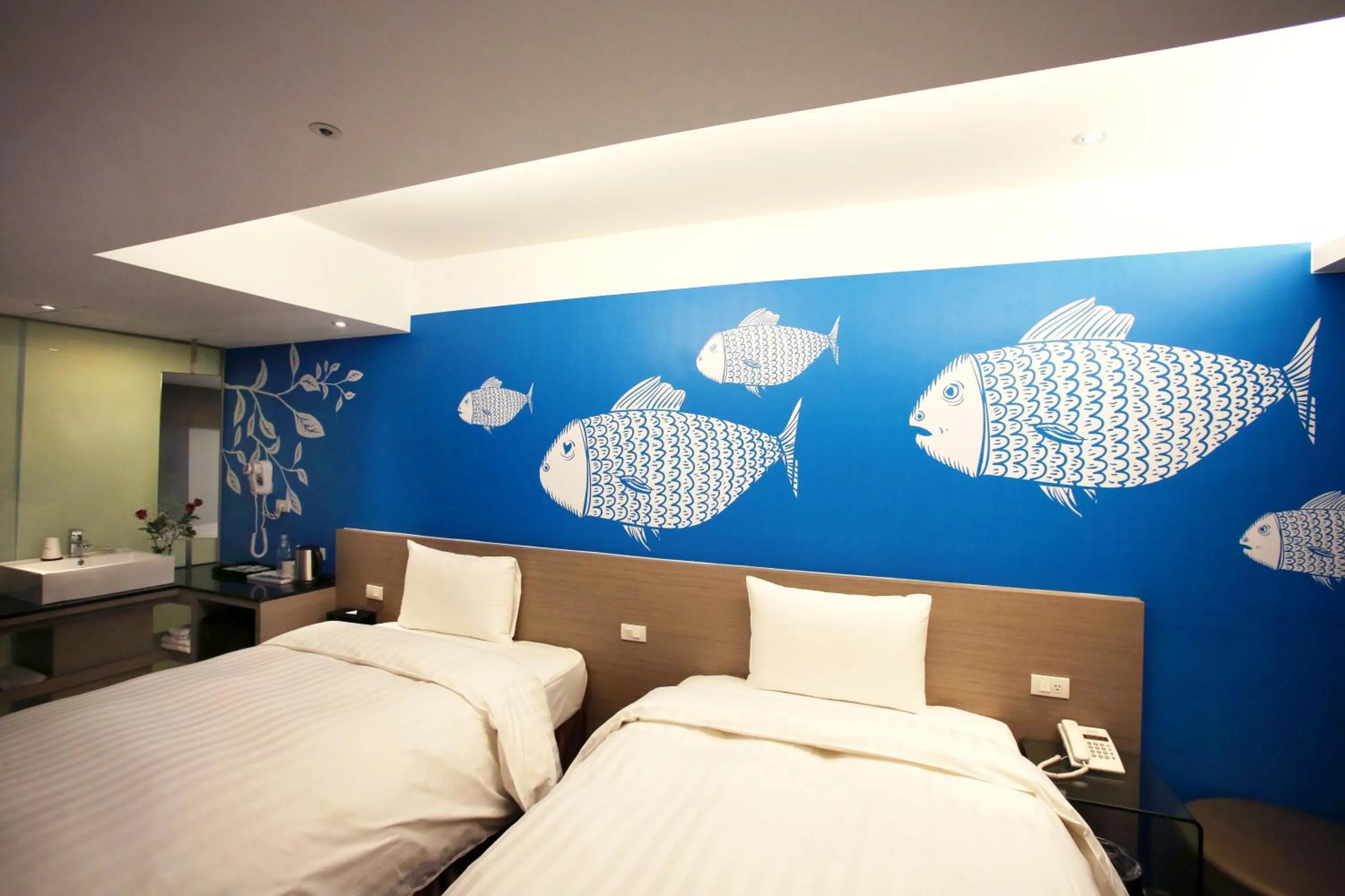 Photo of the whole room, Bed in Chiayi Look Hotel