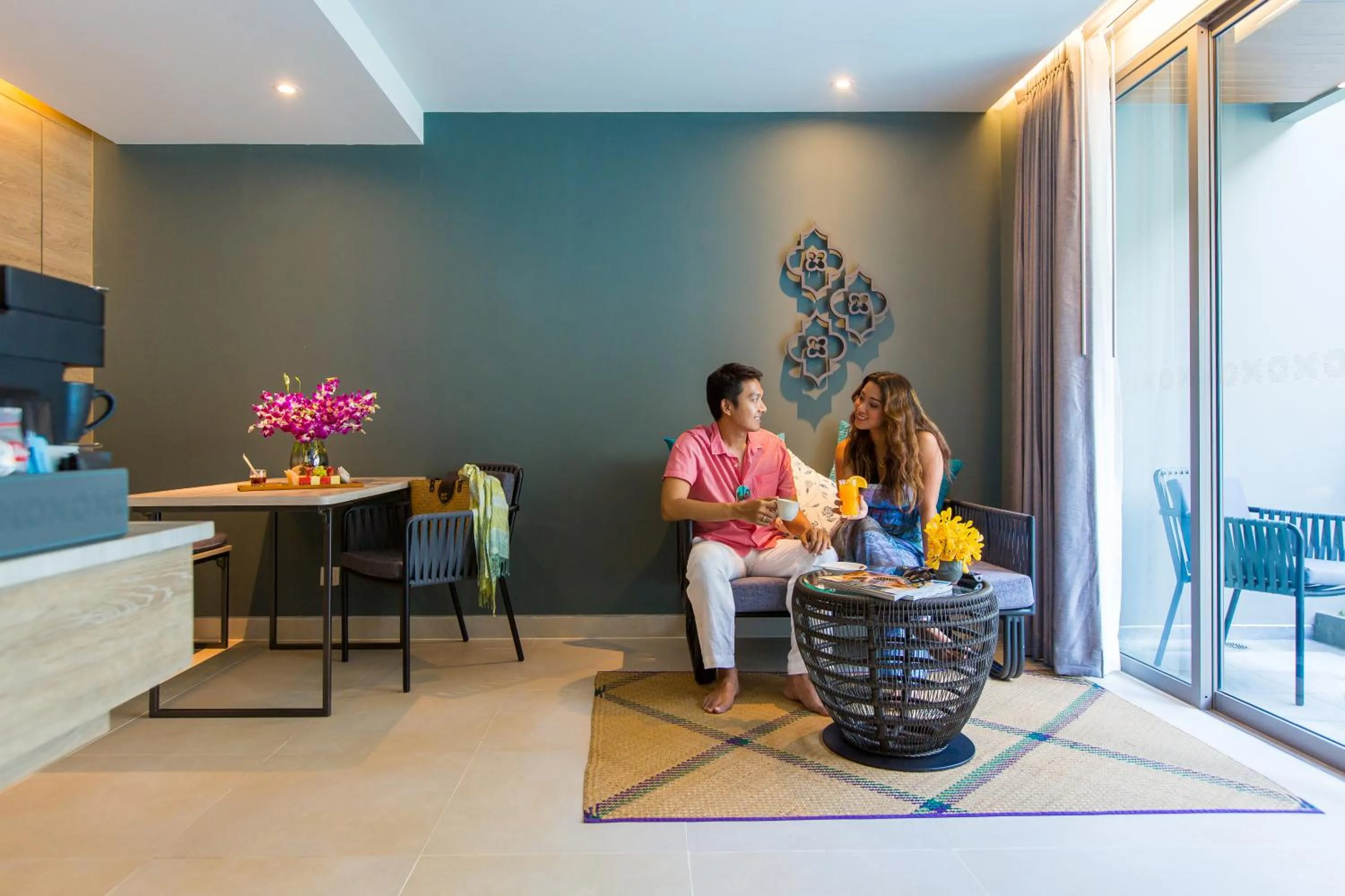 Living room in Fusion Suites Phuket Patong