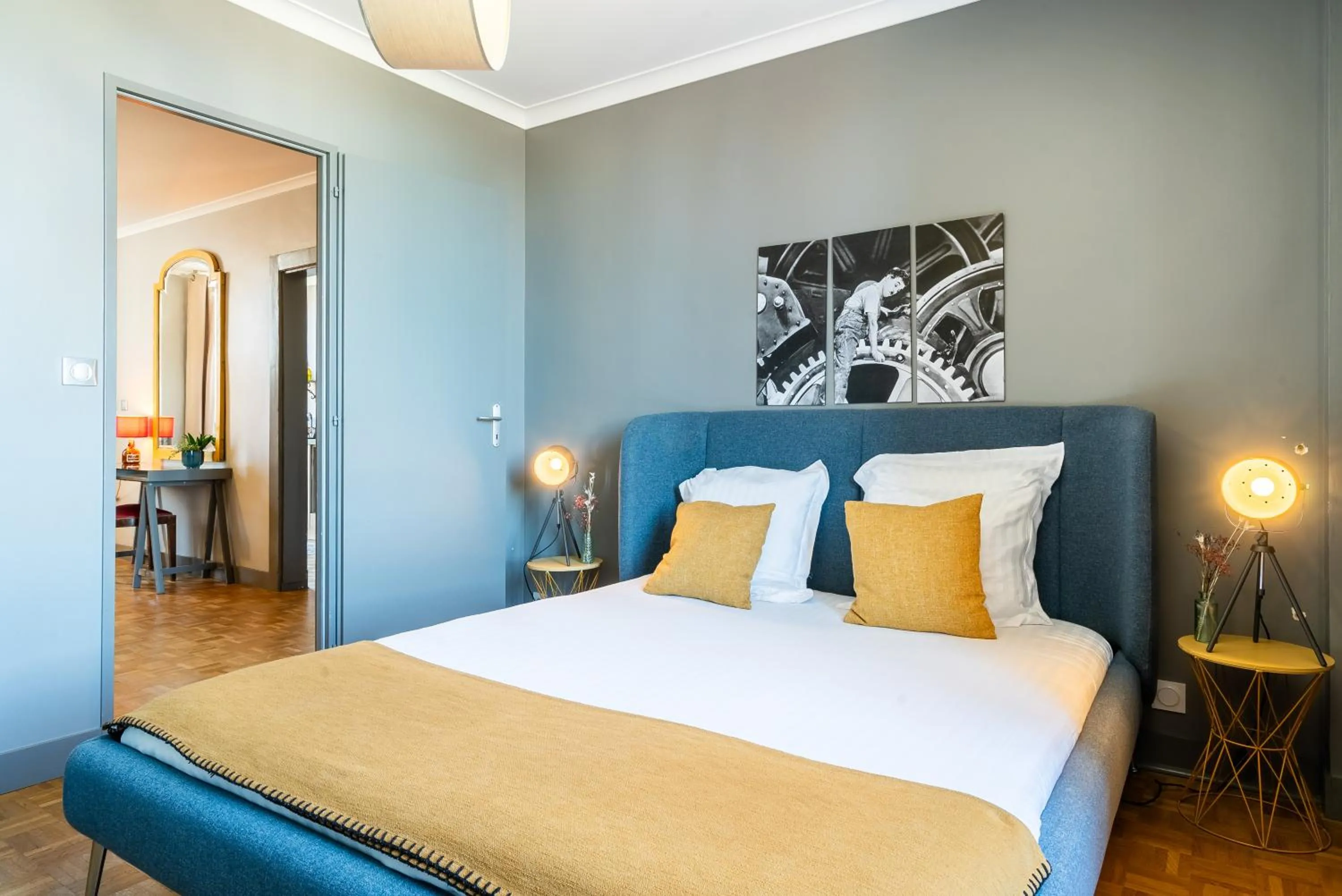 Bed in Dupain & Dubeurre Appart'hôtel - Parking en supp