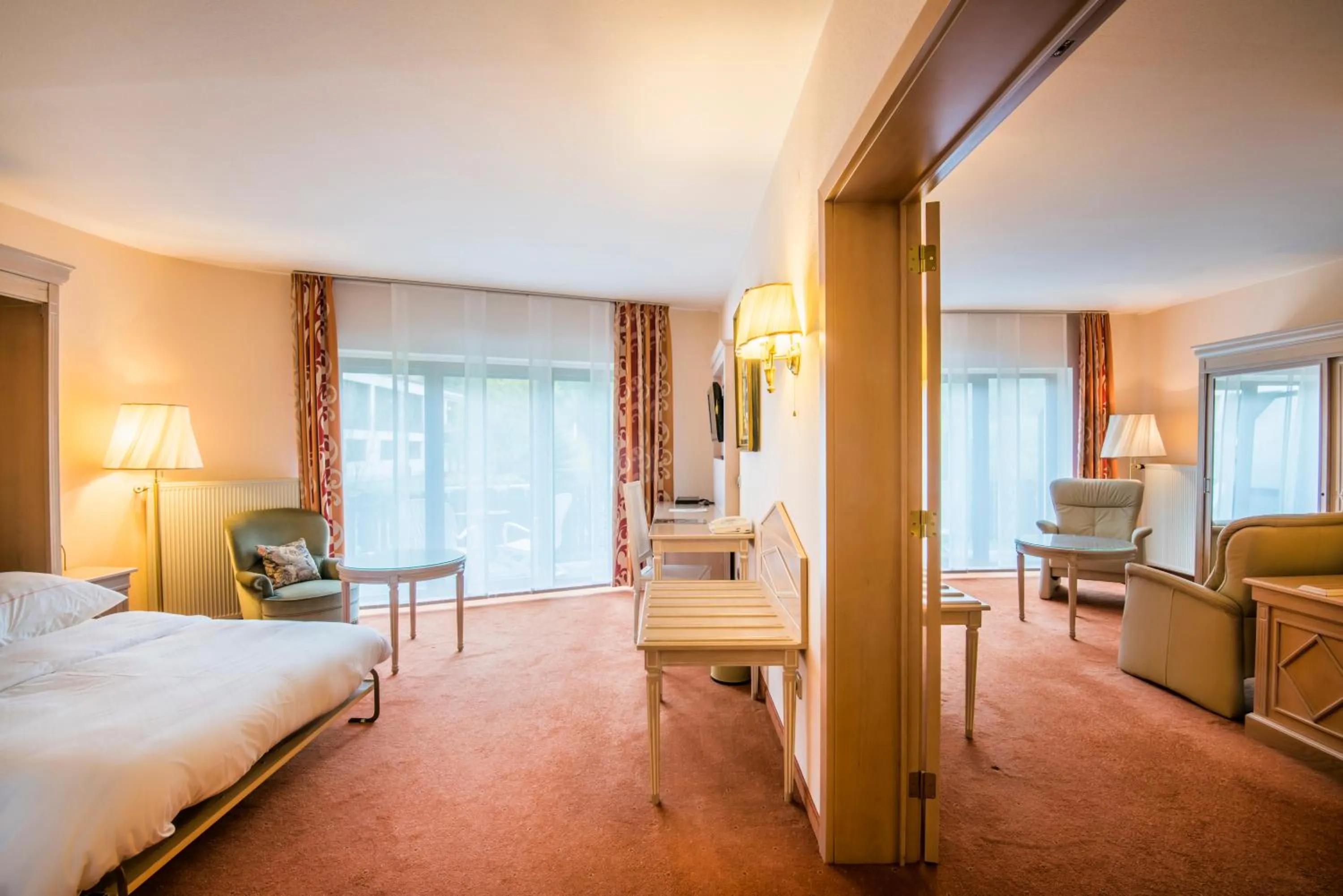 Living room, Bed in Eden au Lac