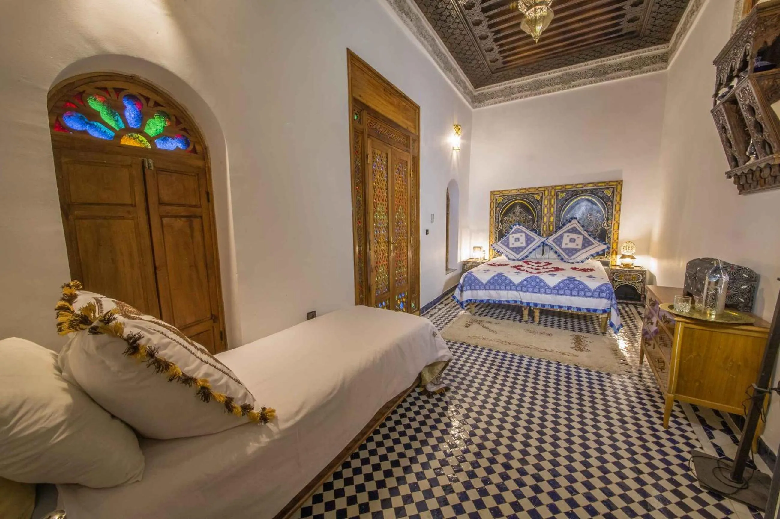 Bed in Riad Ouliya