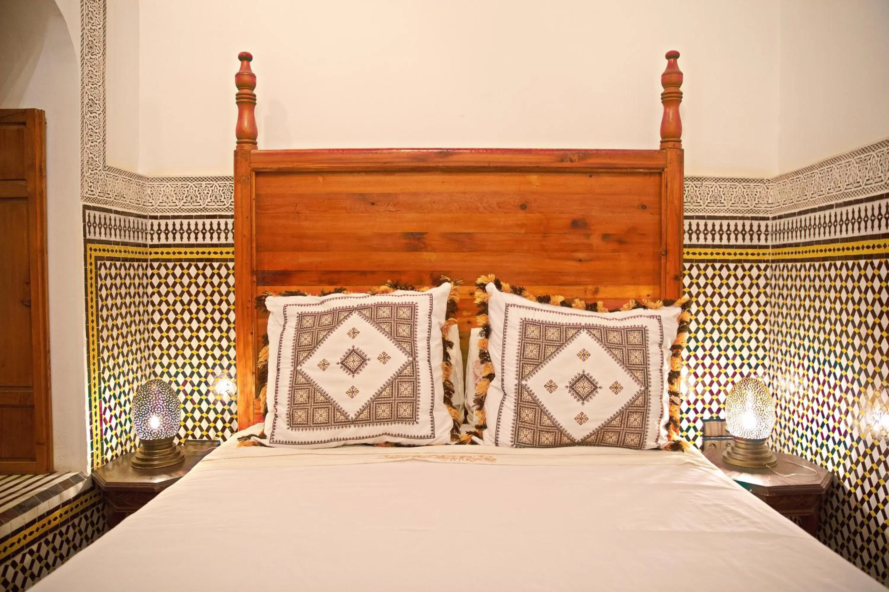 Bed in Riad Ouliya