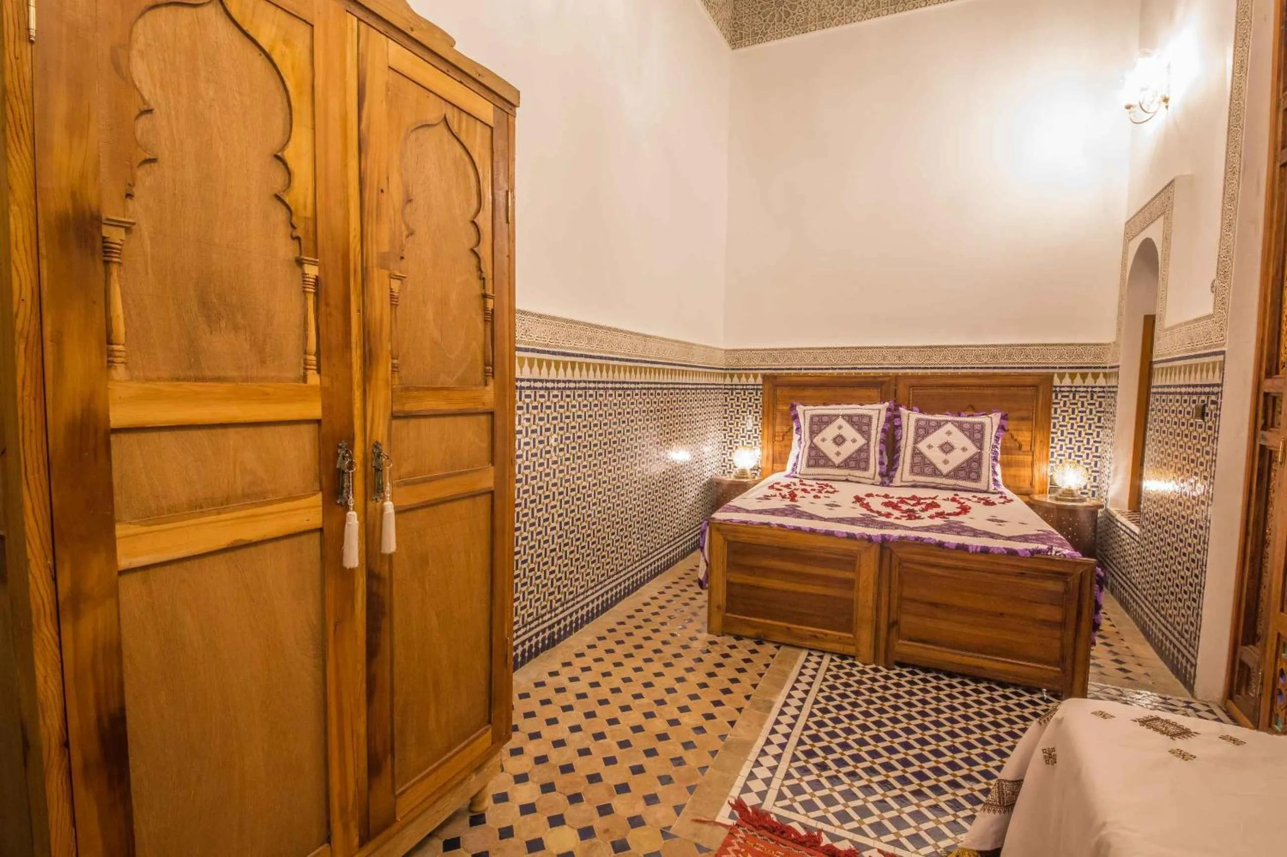 Bed in Riad Ouliya