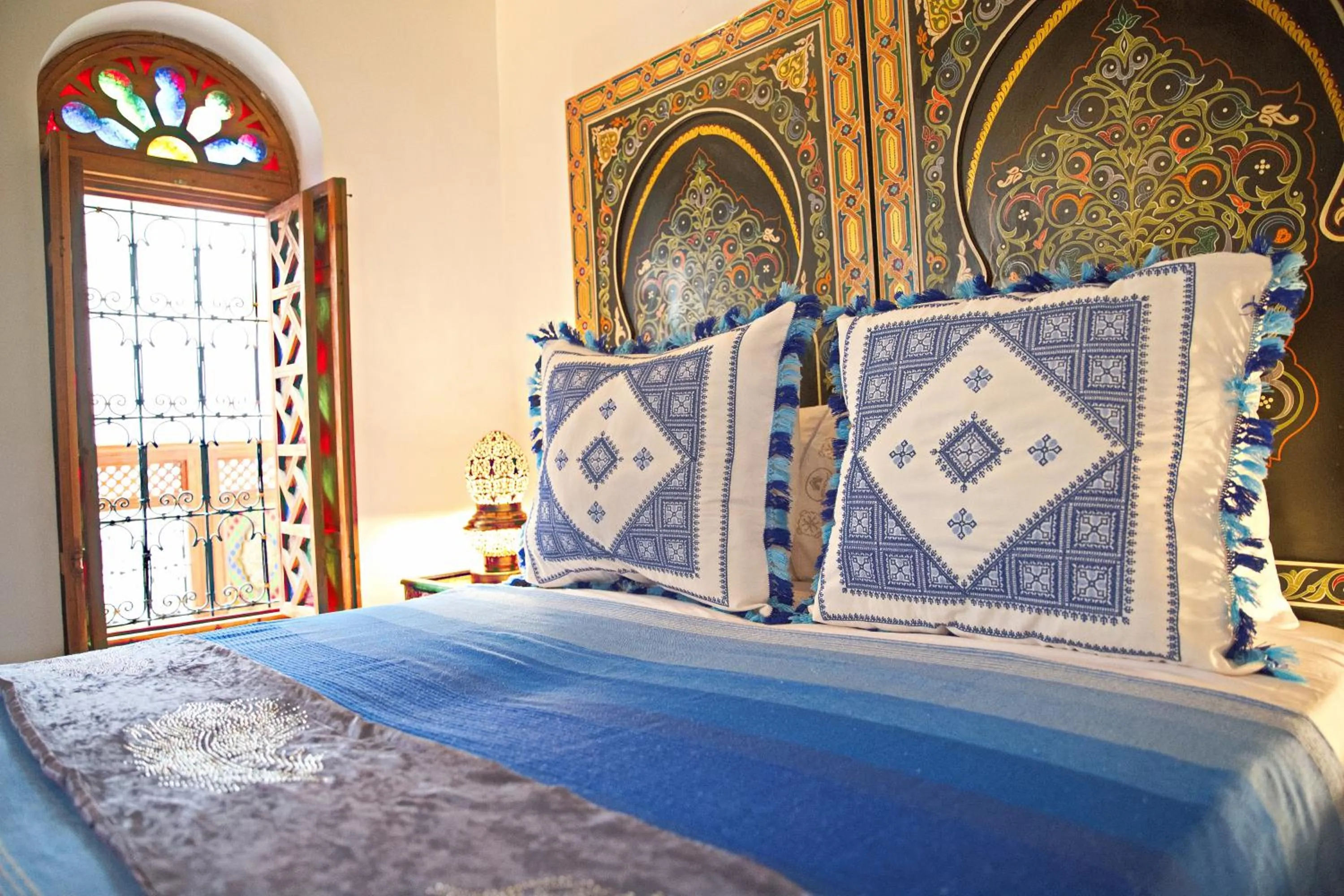Bed in Riad Ouliya