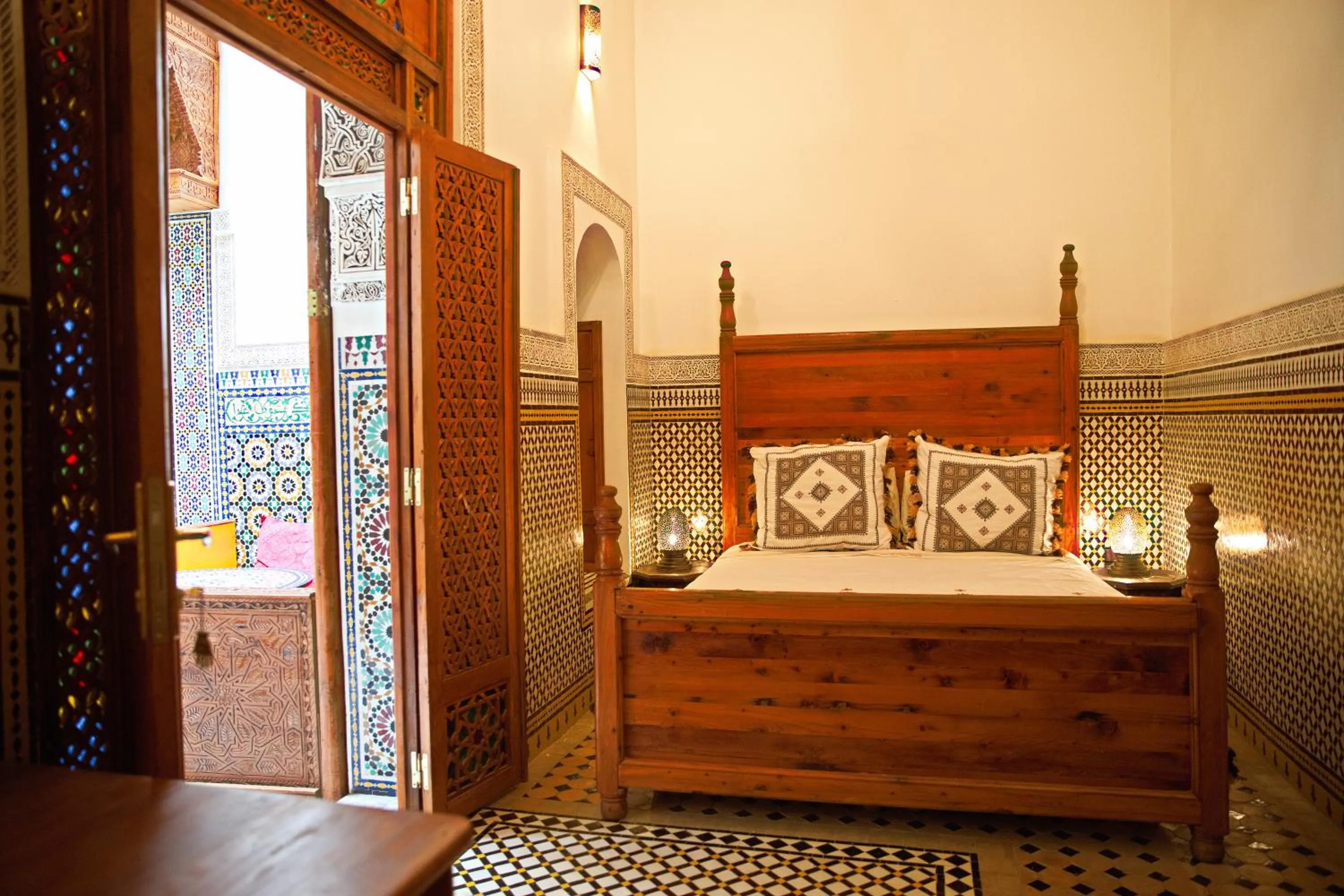 Bed in Riad Ouliya