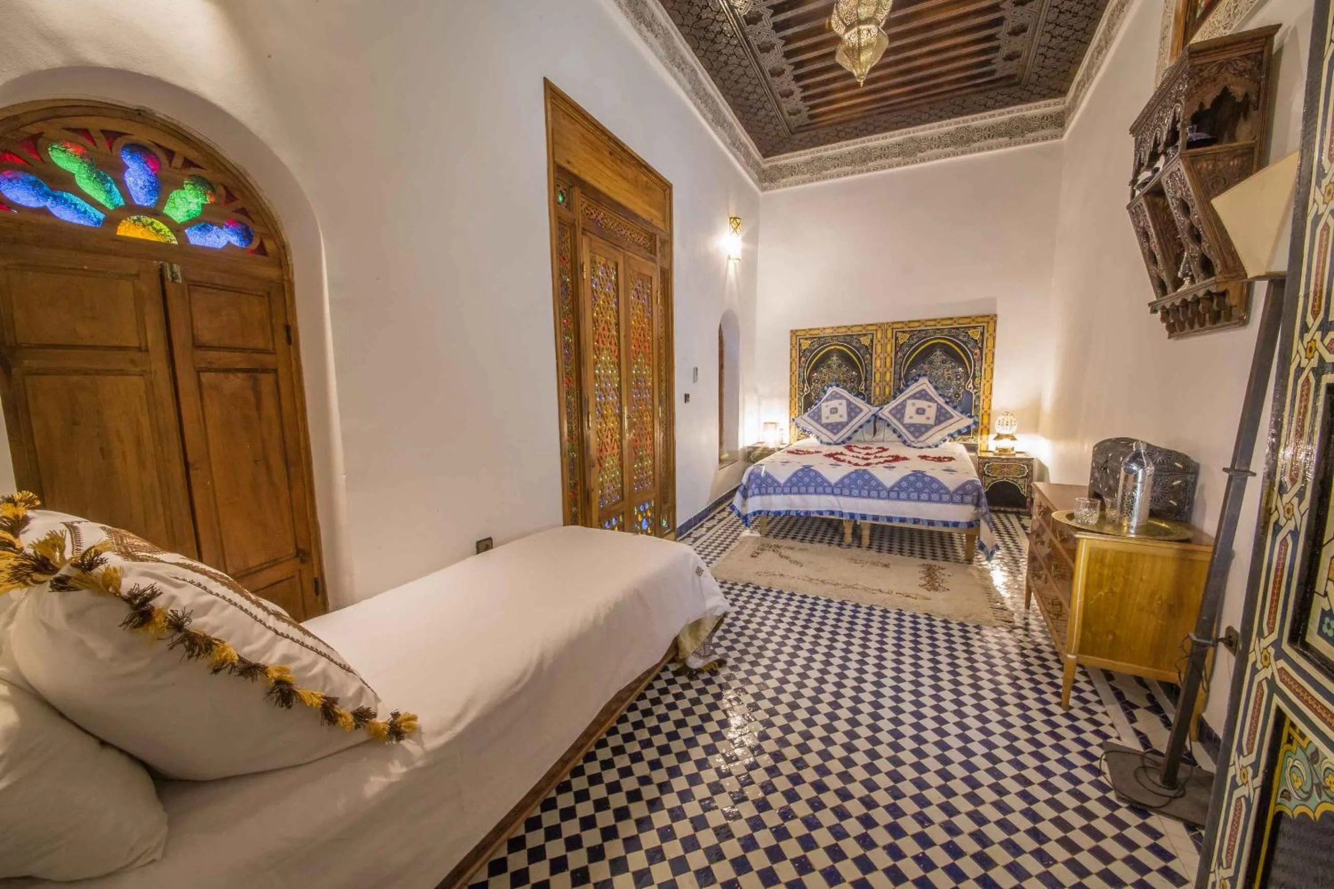 Bed in Riad Ouliya