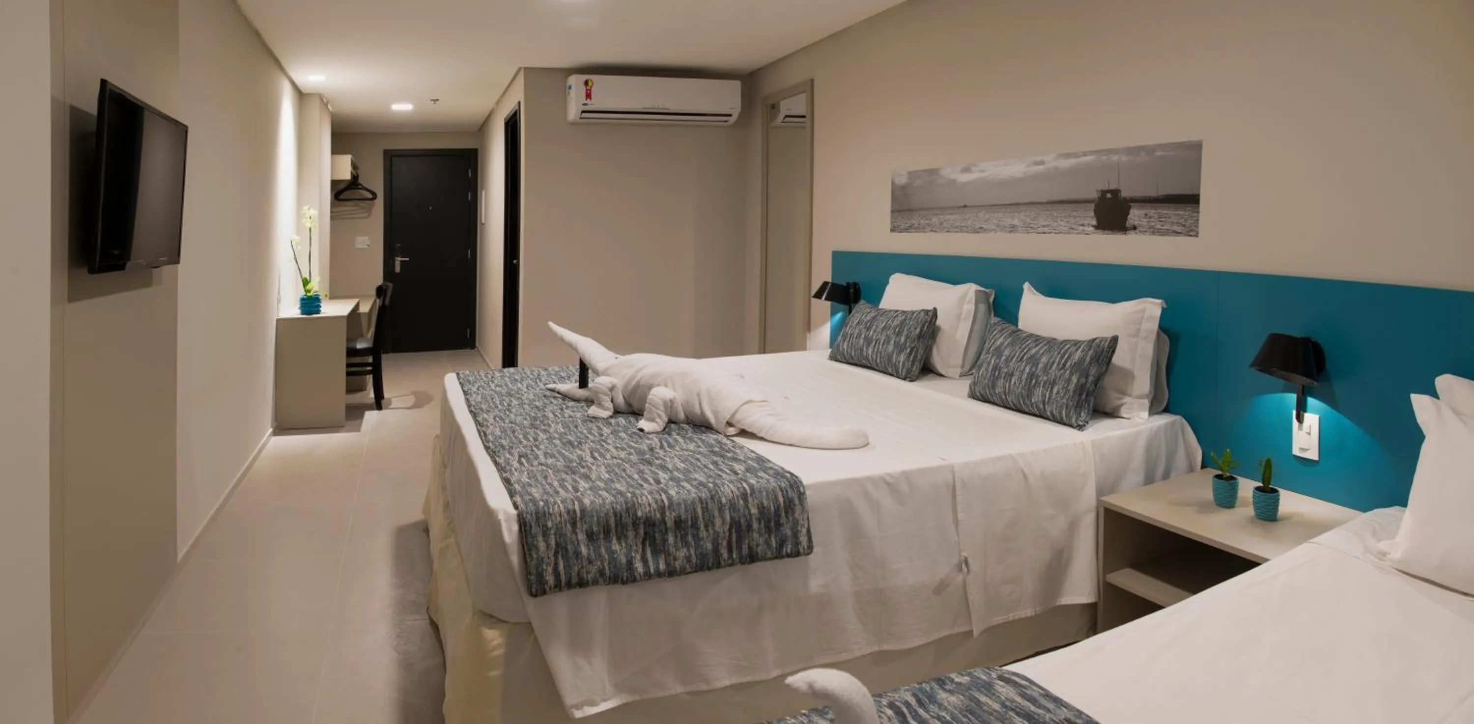 Photo of the whole room, Bed in Acqua Suítes Maceió