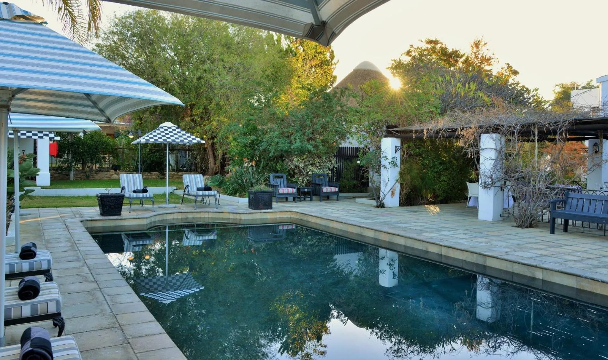 Patio in Mont d'Or Swartberg Hotel