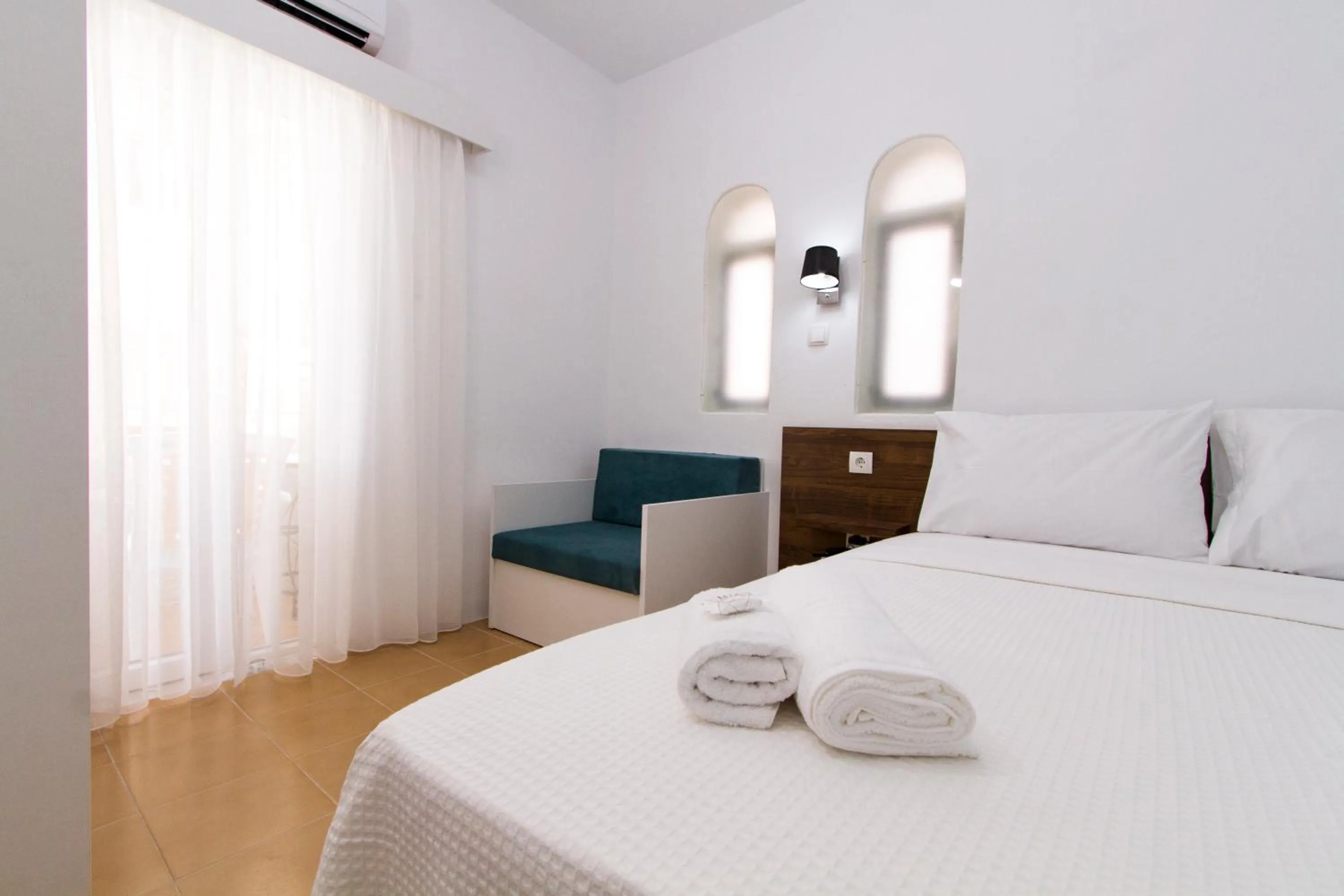Bedroom, Bed in Kissamia - Self Check In Only - Next to Night Clubs