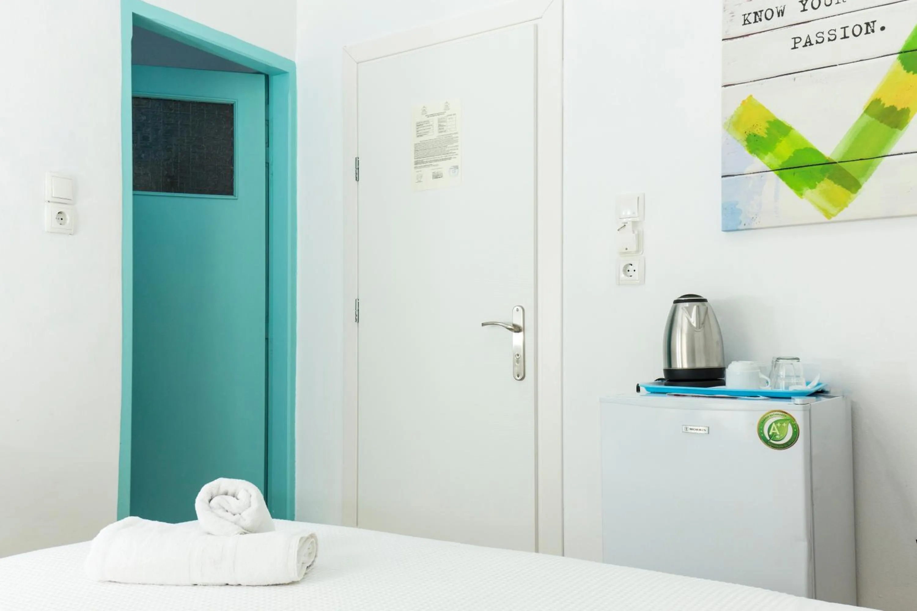 Bedroom, Bed in Kissamia - Self Check In Only - Next to Night Clubs