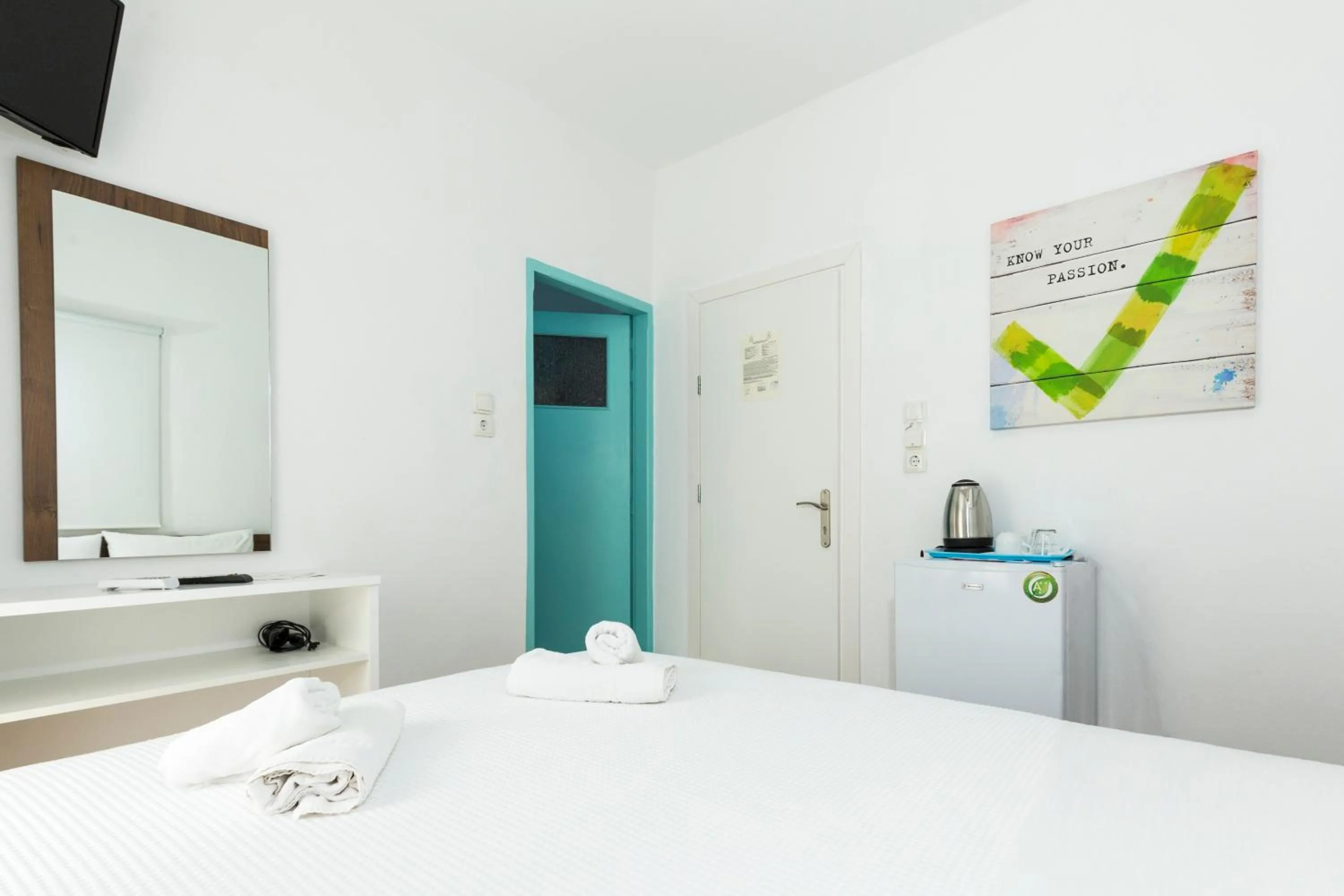 Bedroom, Bed in Kissamia - Self Check In Only - Next to Night Clubs