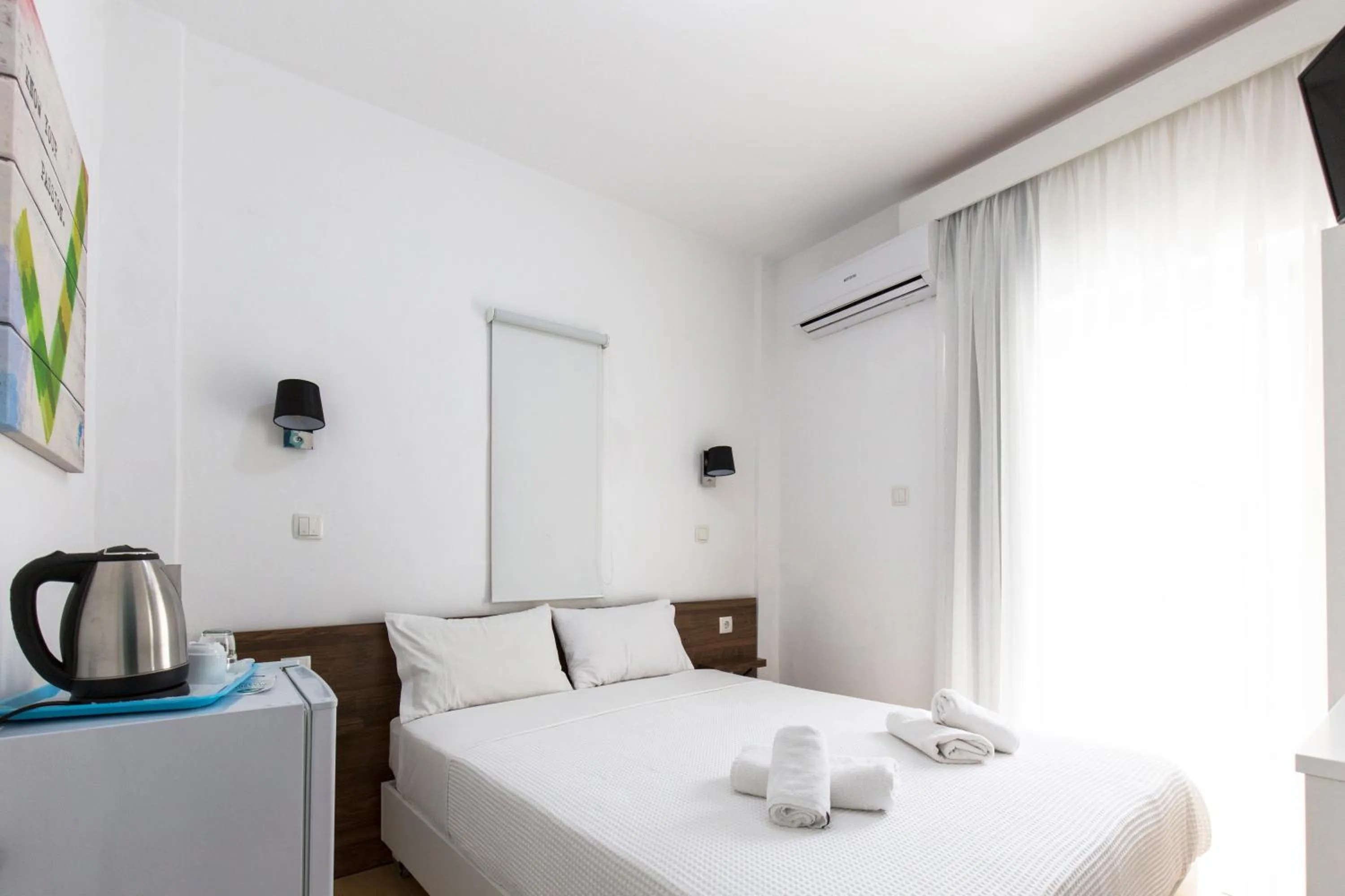 Bedroom, Bed in Kissamia - Self Check In Only - Next to Night Clubs