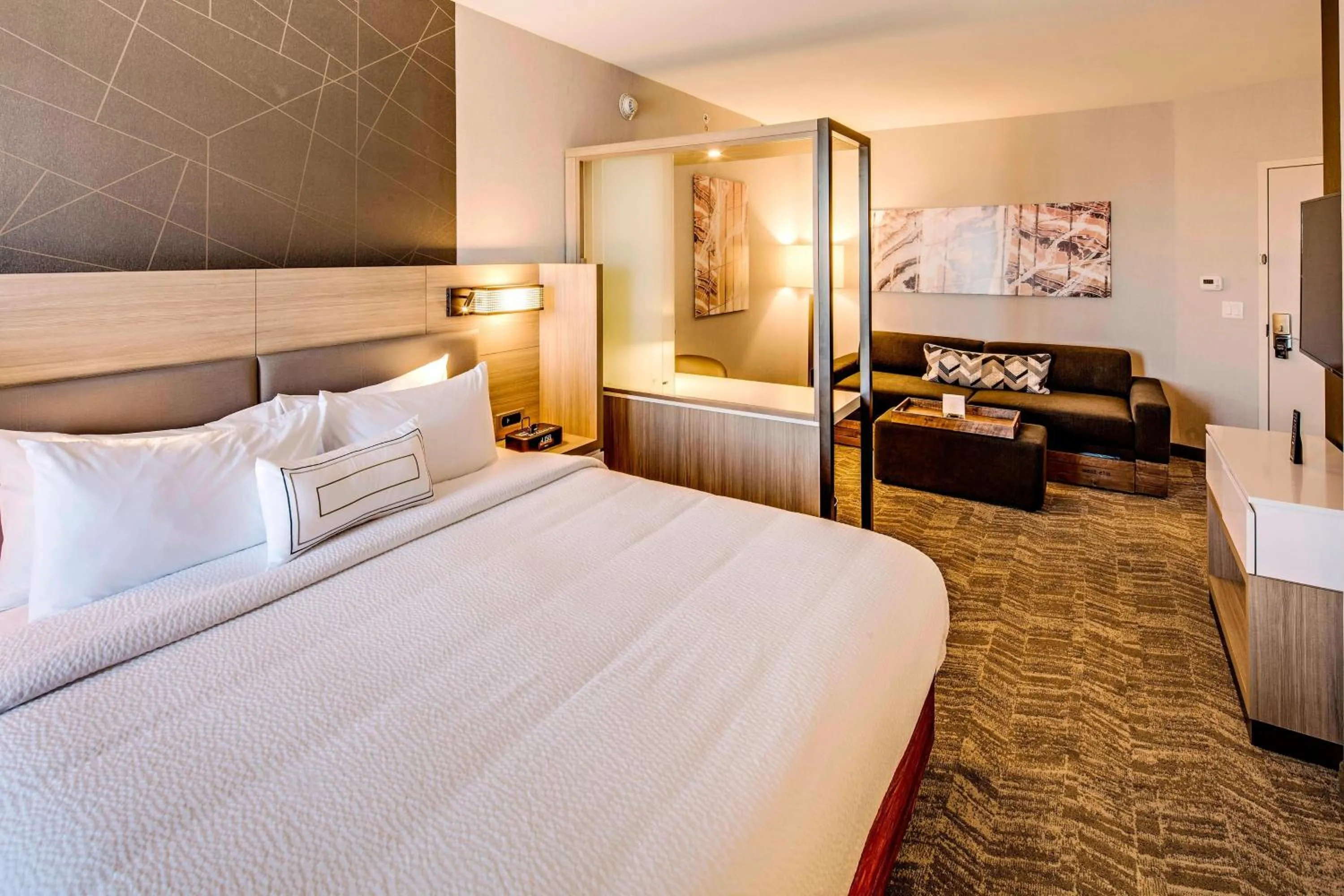 Bedroom, Bed in SpringHill Suites by Marriott Dayton Vandalia