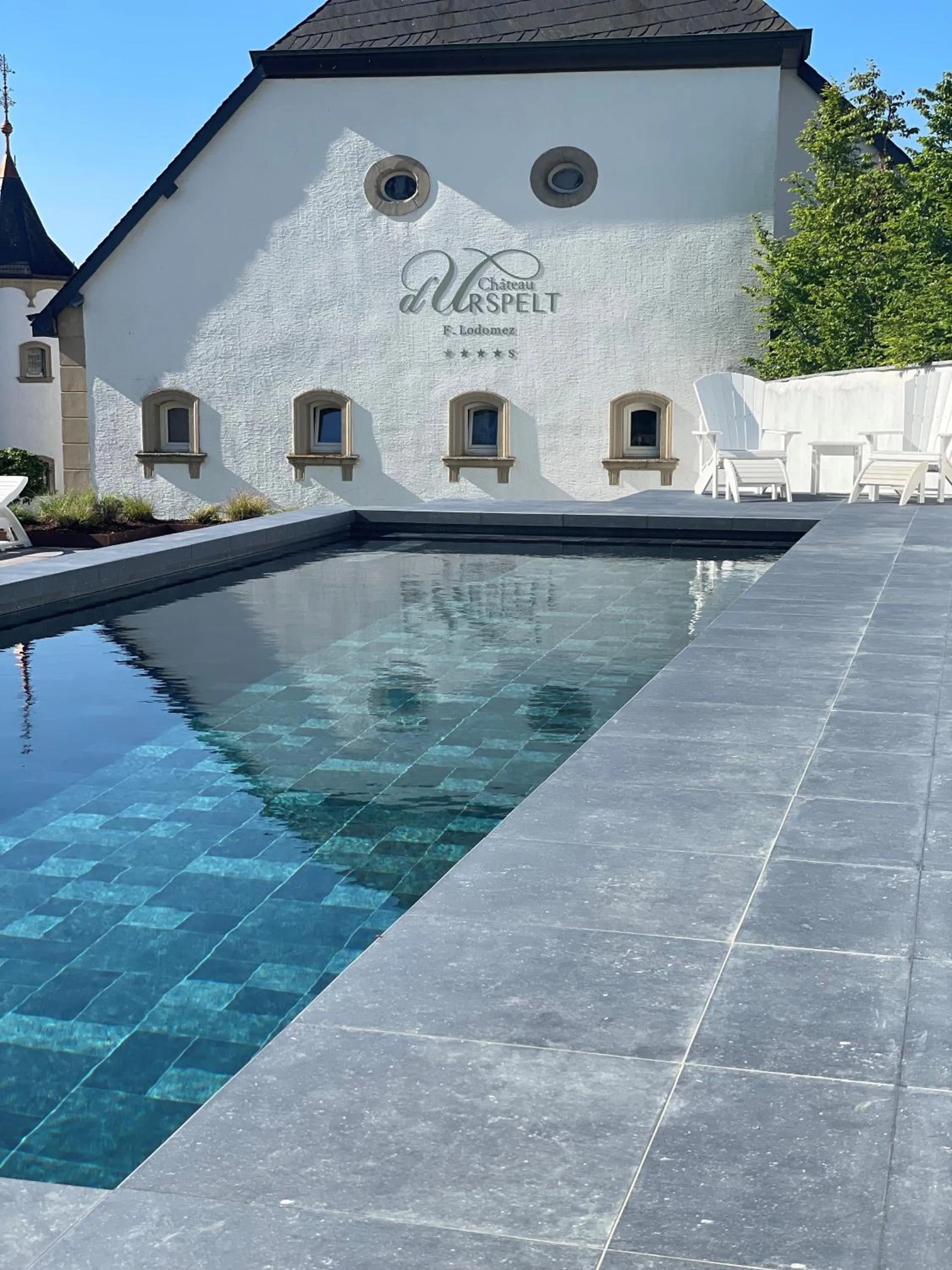 Pool view in Chateau d'Urspelt