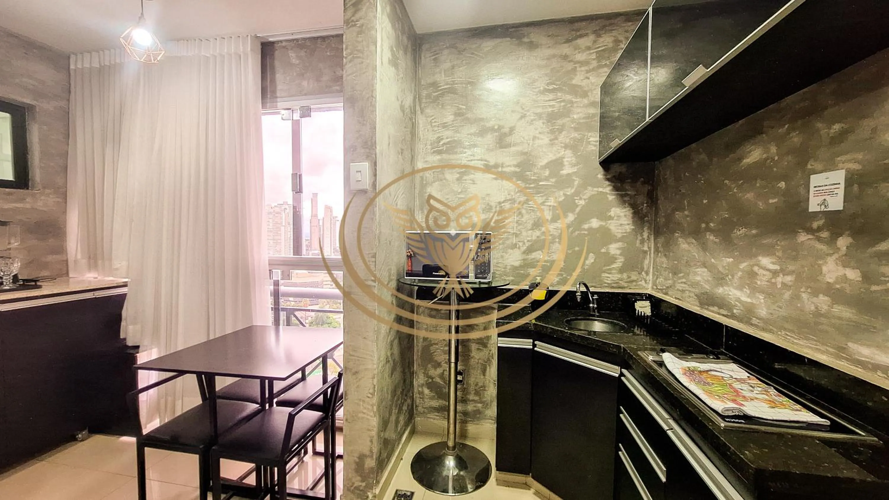 Kitchen or kitchenette in Coruja Imob - Flat Crystal Place