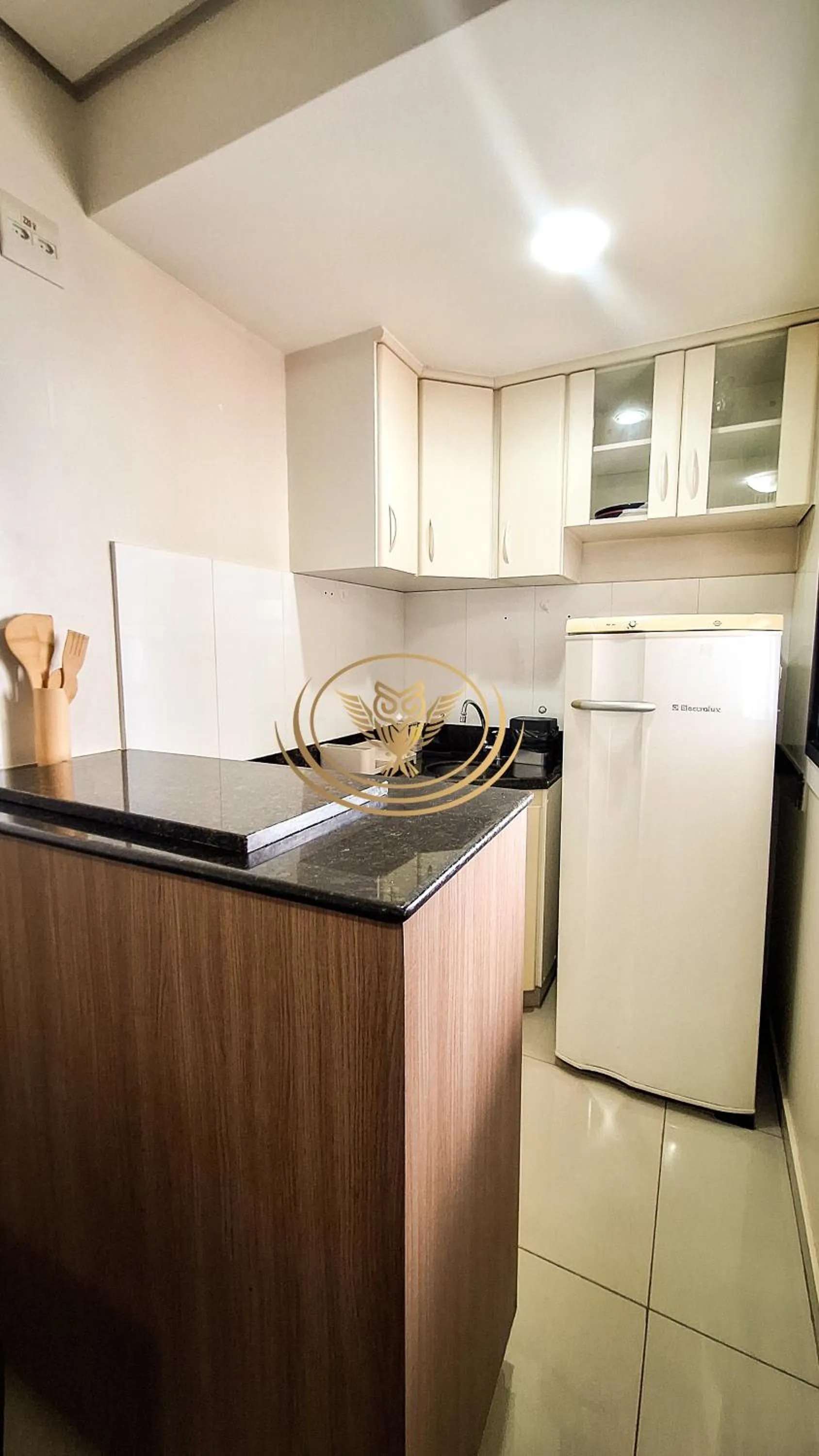 Communal kitchen in Coruja Imob - Flat Crystal Place