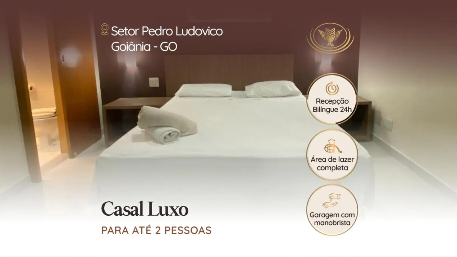 Text overlay, Bed in Coruja Imob - Flat Crystal Place