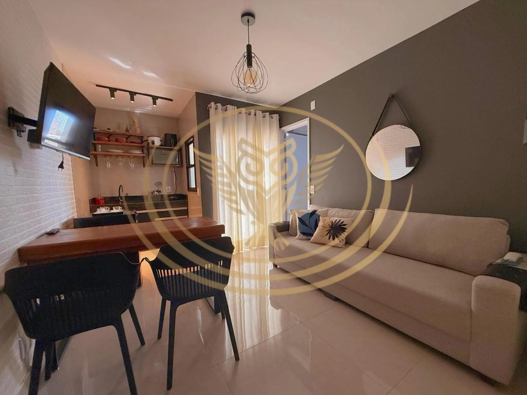 Communal lounge/ TV room in Coruja Imob - Flat Crystal Place