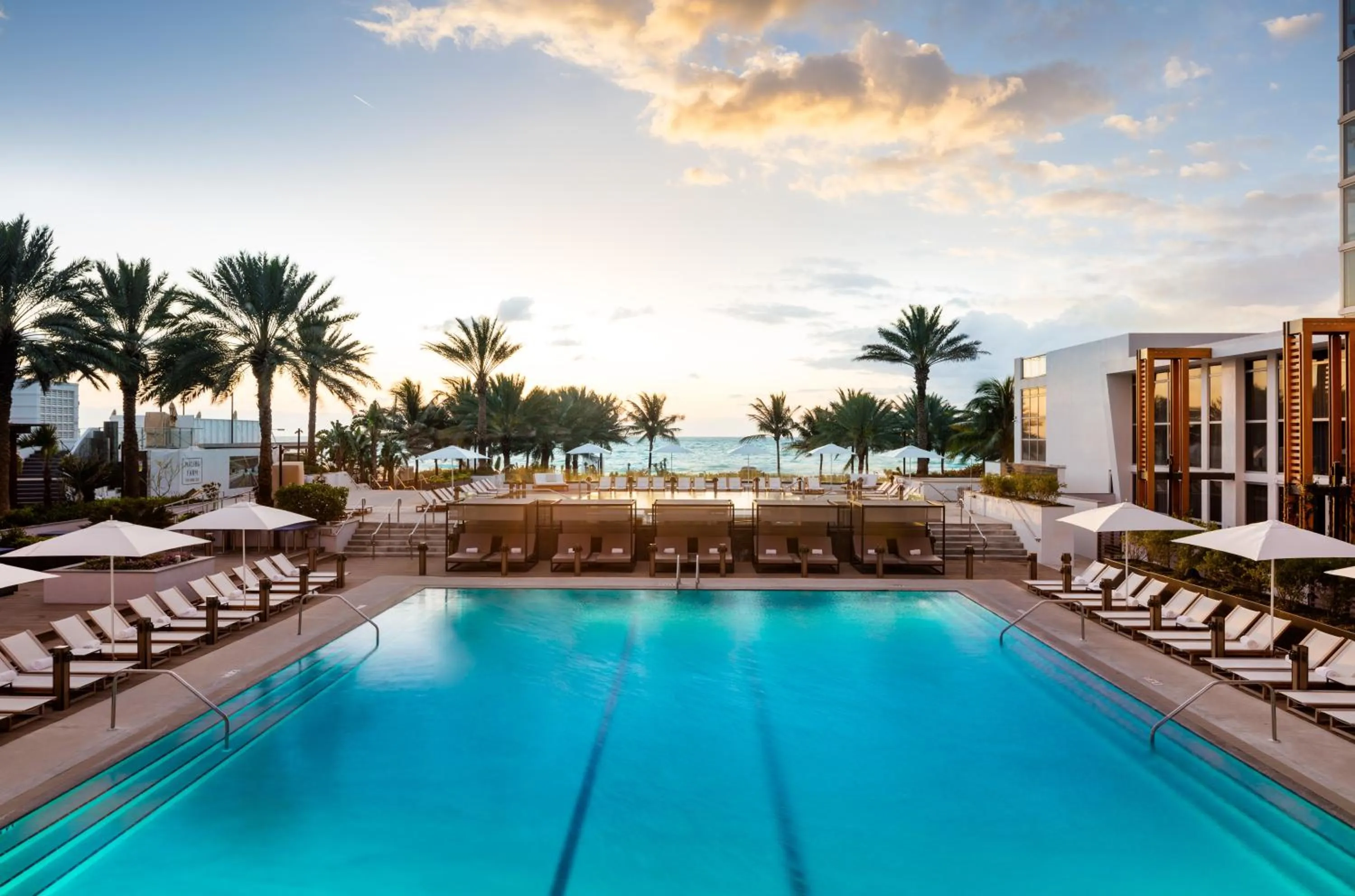 Pool view in Nobu Hotel Miami Beach
