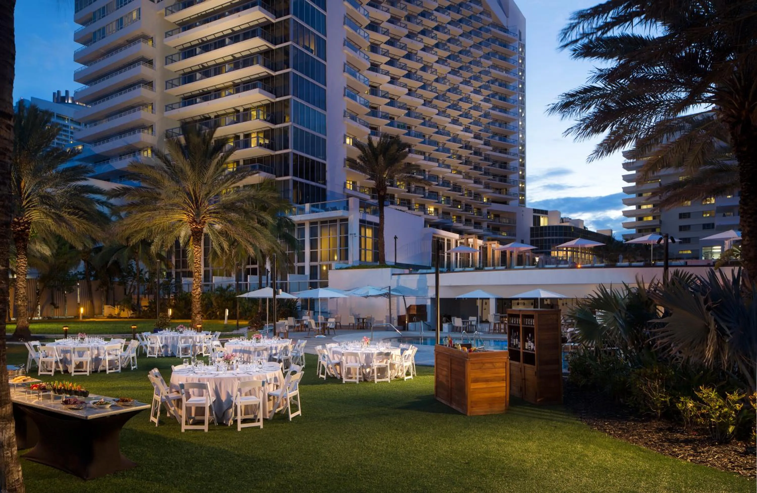 Property building in Nobu Hotel Miami Beach