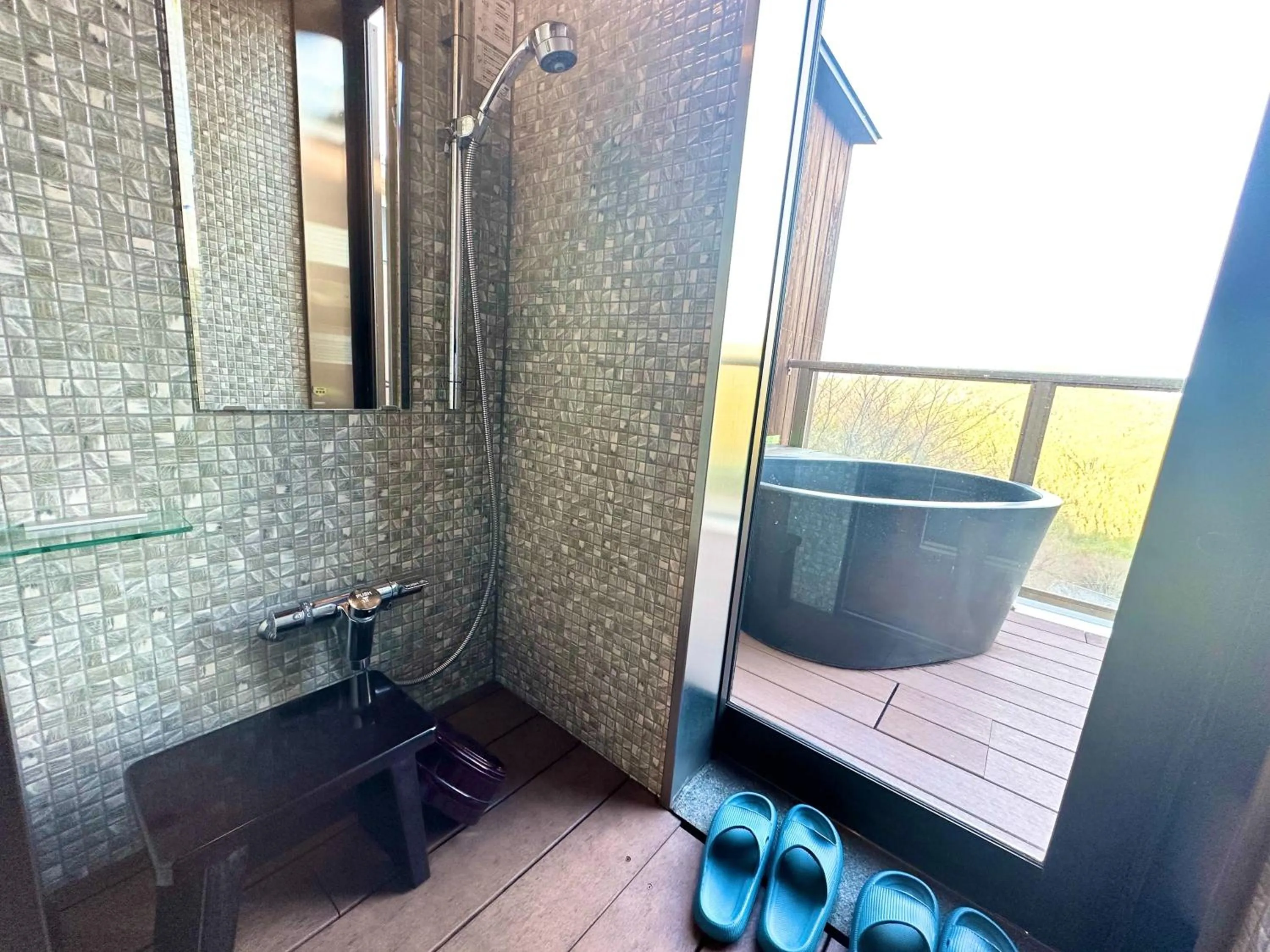 Shower in 吉野荘湯川屋 Yoshinosou Yukawaya