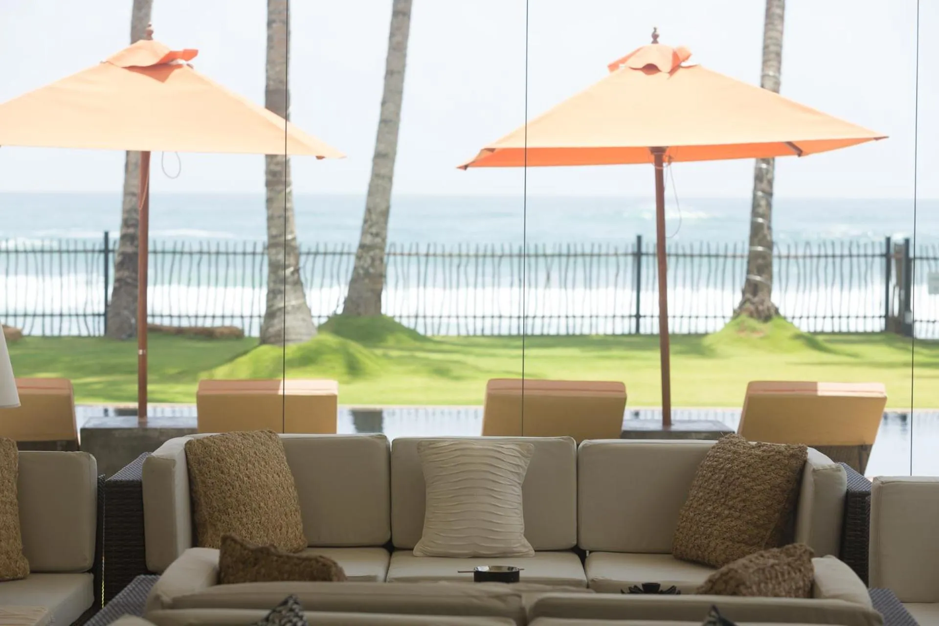 Seating area in KK Beach