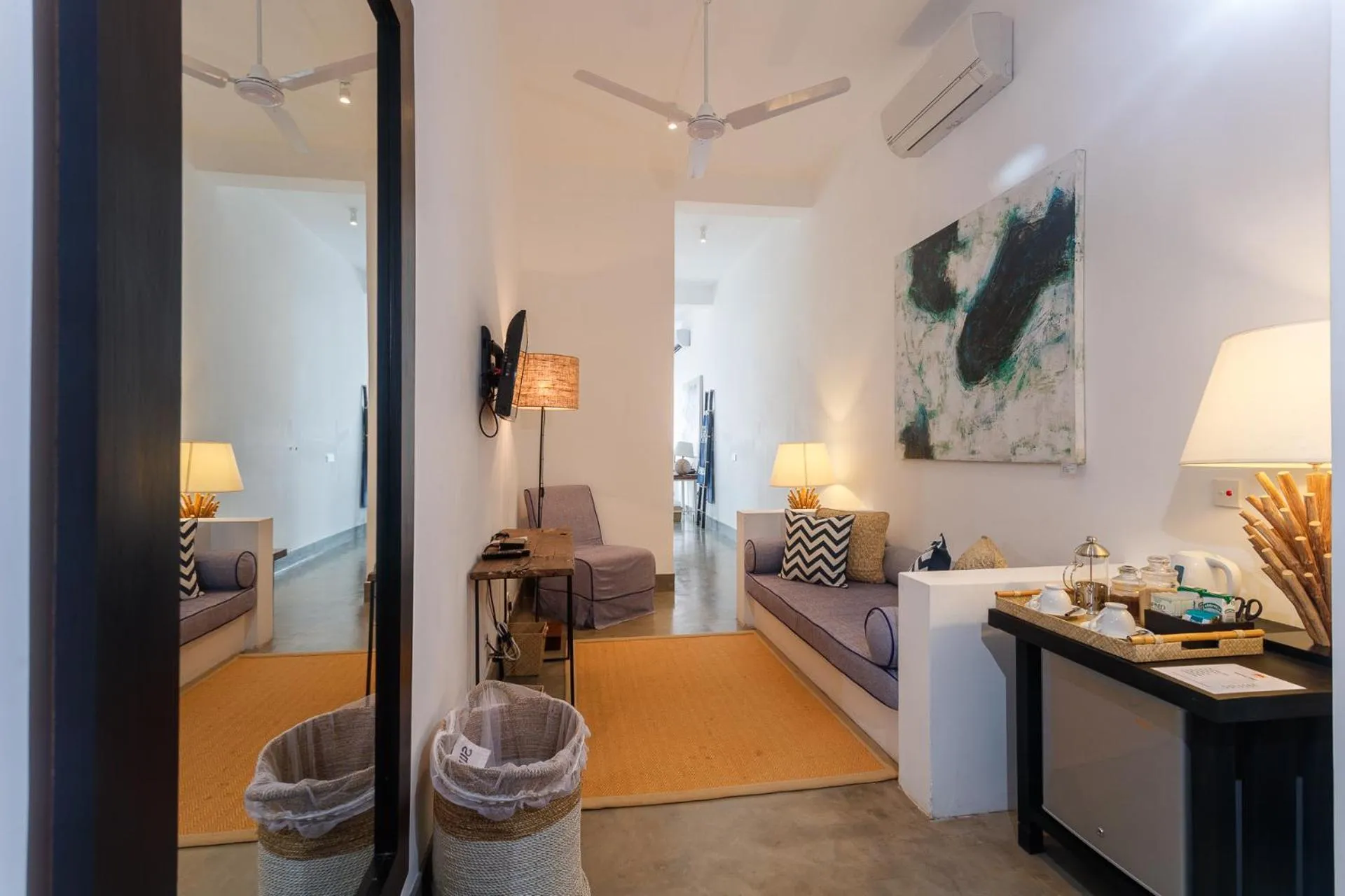 Living room, Bed in KK Beach