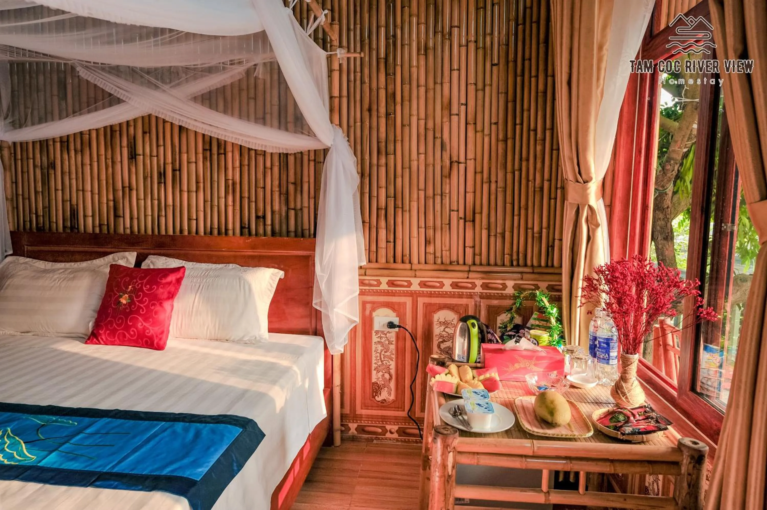 Bed in Tam Coc River View Homestay