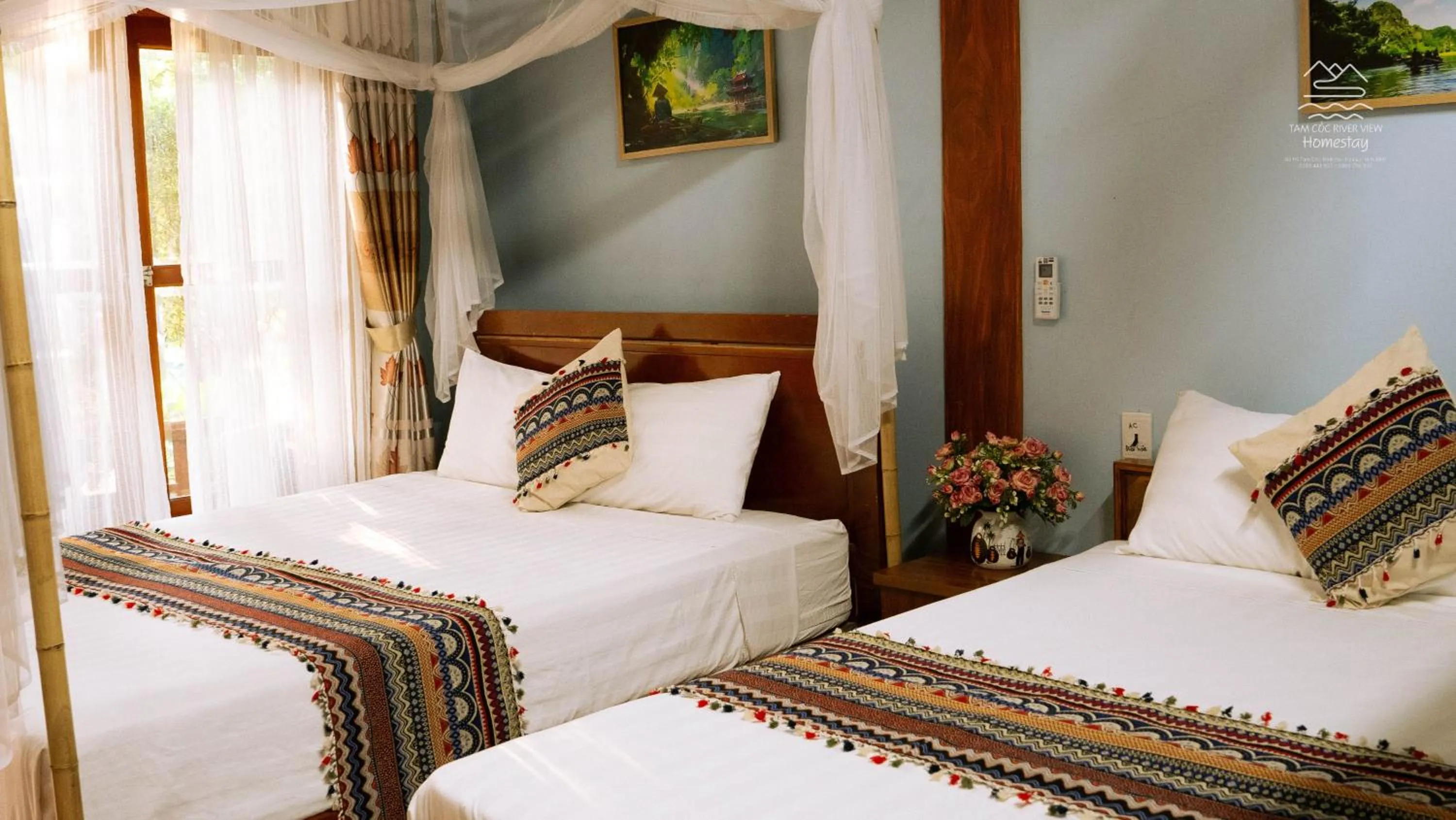 Bed in Tam Coc River View Homestay