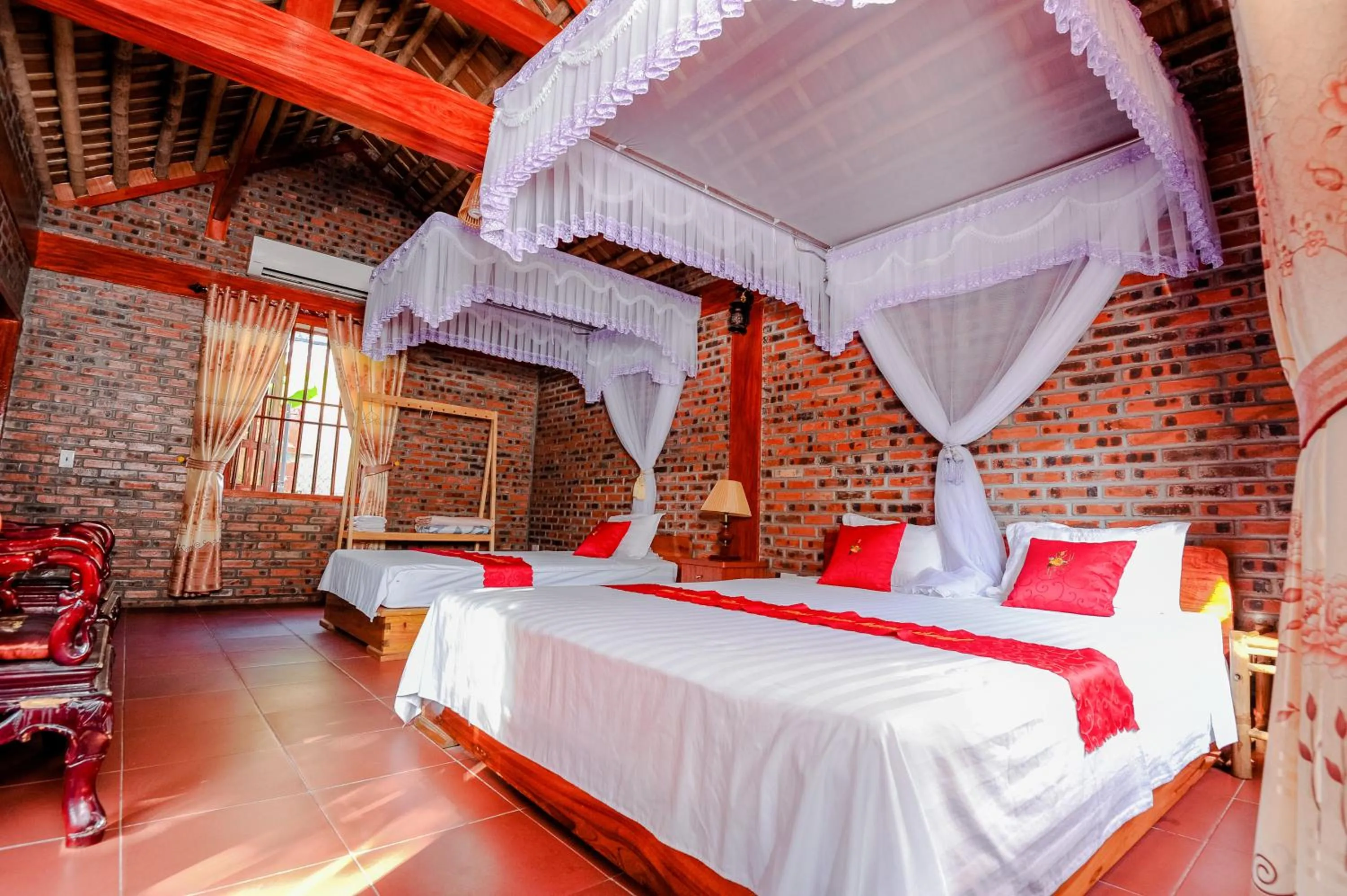 Bed in Tam Coc River View Homestay