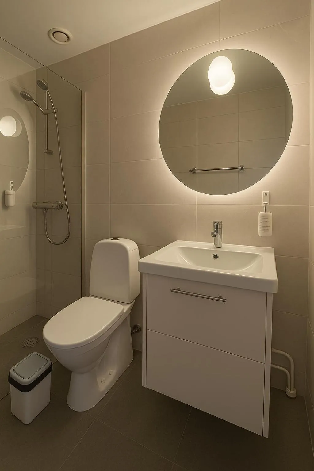 Shower in Hotell Drott