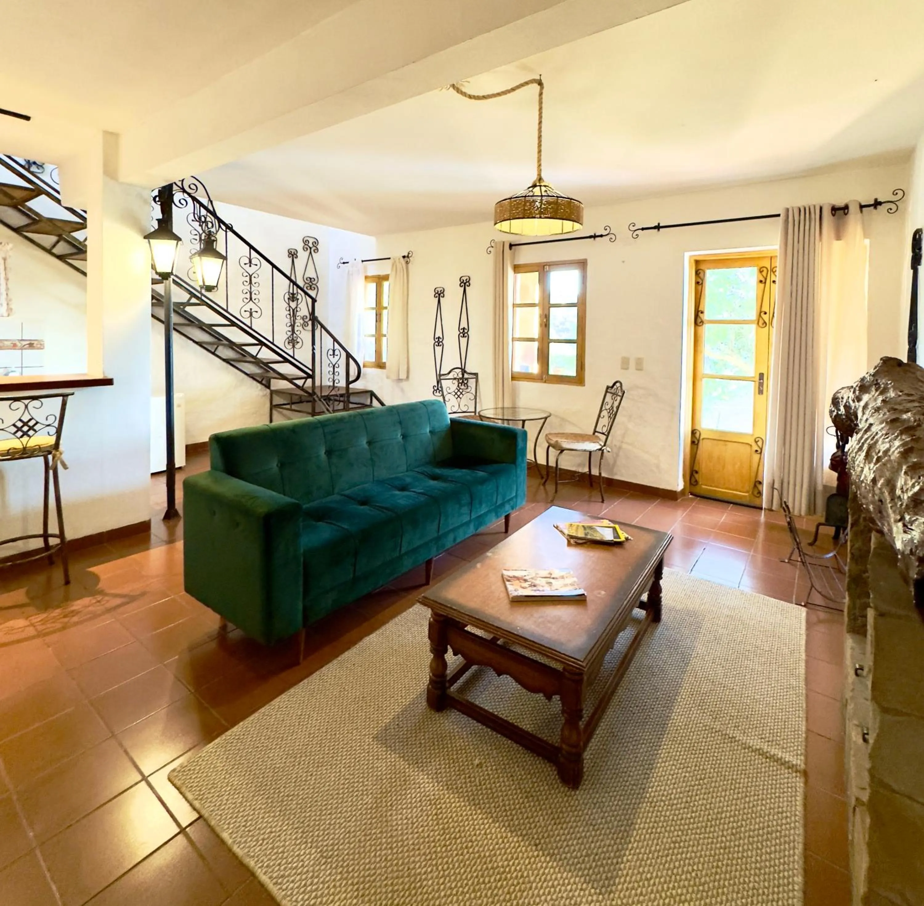 fireplace in El Pueblito Hotel Boutique