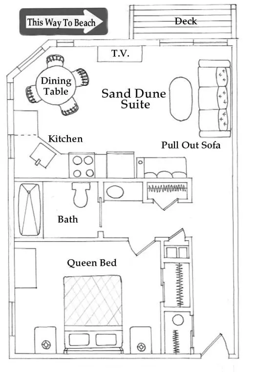 Bed in Atlantic Ocean Suites