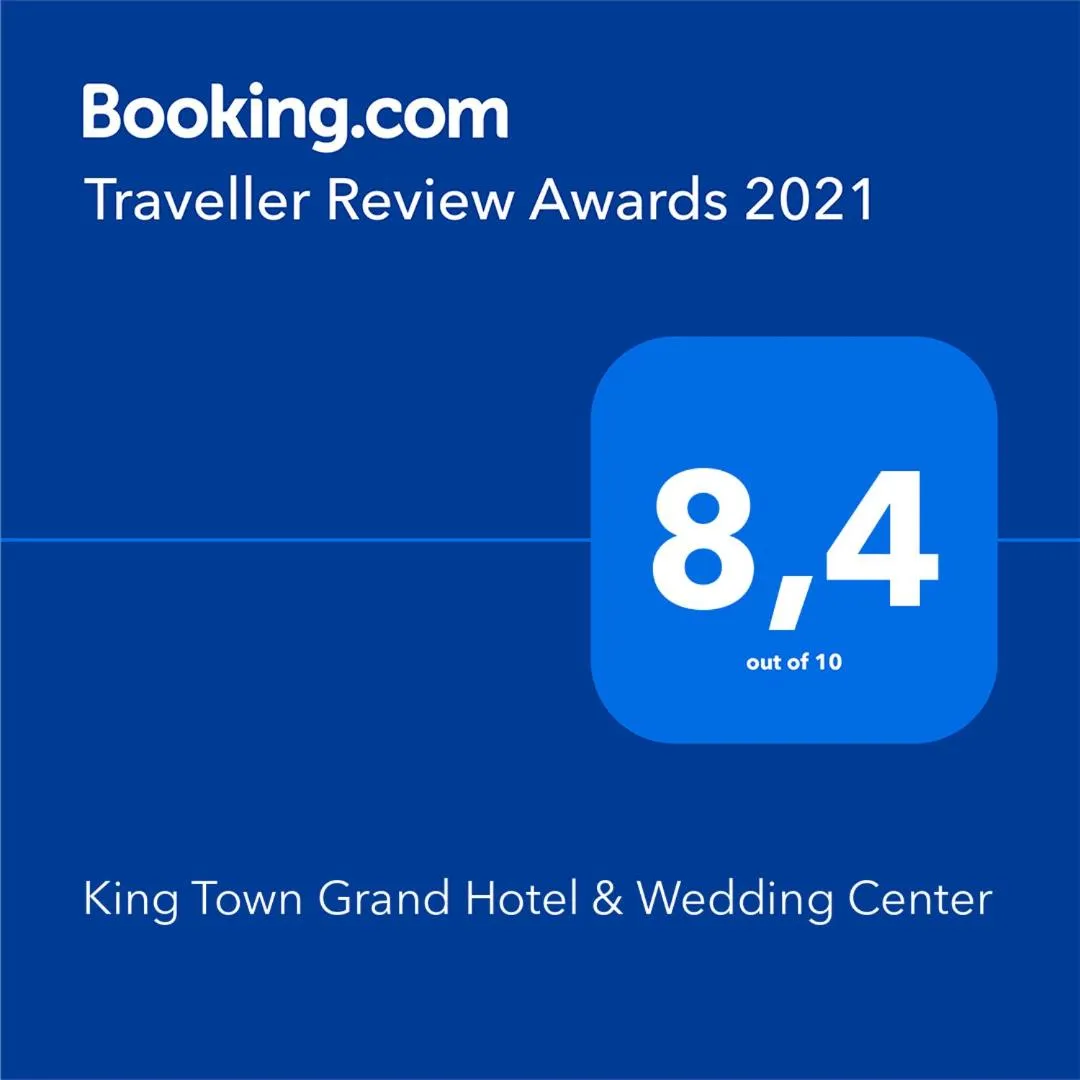 Certificate/Award in King Town Grand Hotel & Wedding Center