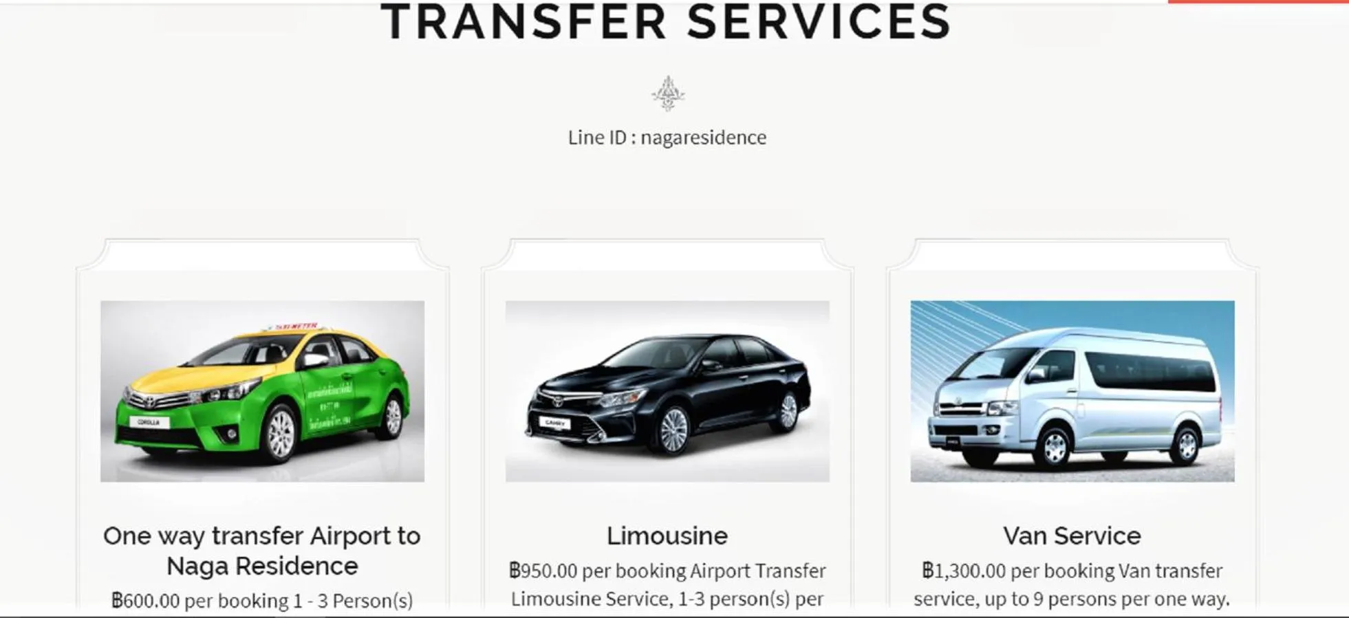 Area and facilities in Naga Residence
