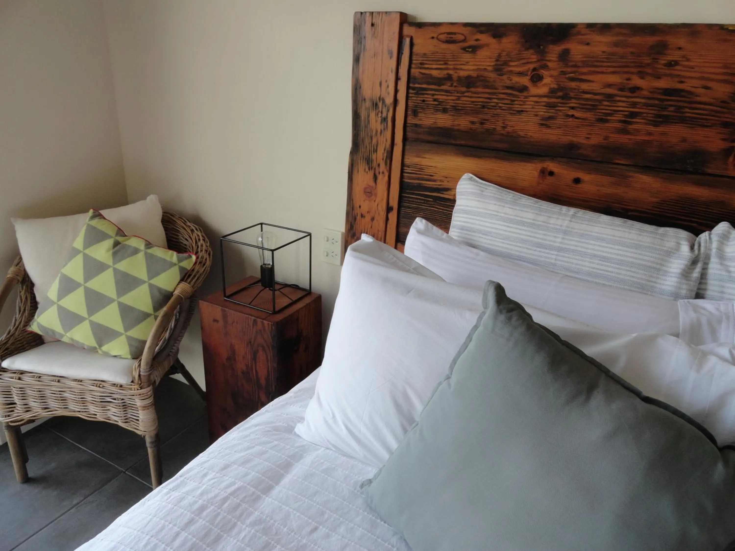 Bed in Down to Earth Farm Retreat