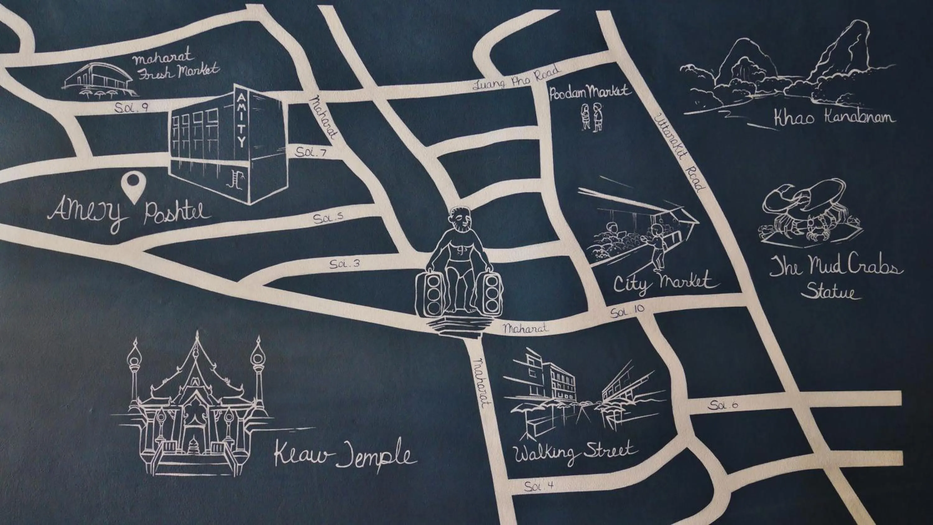 Decorative detail in Amity Poshtel