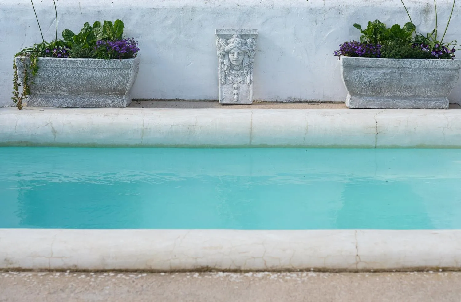 Pool view in Smugglers' BnB