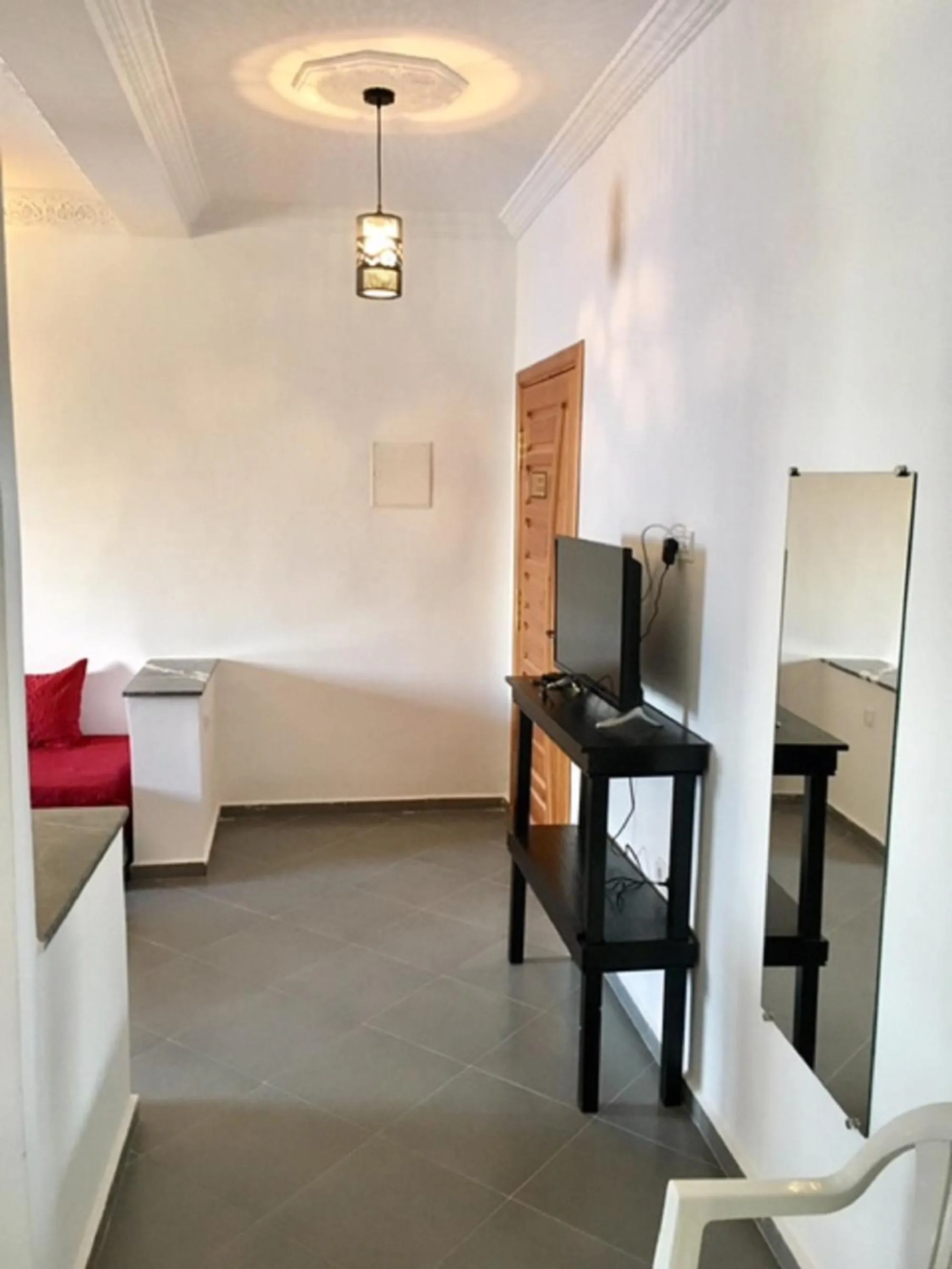 Communal lounge/ TV room, Bed in Appart Hotel Tanger Paname