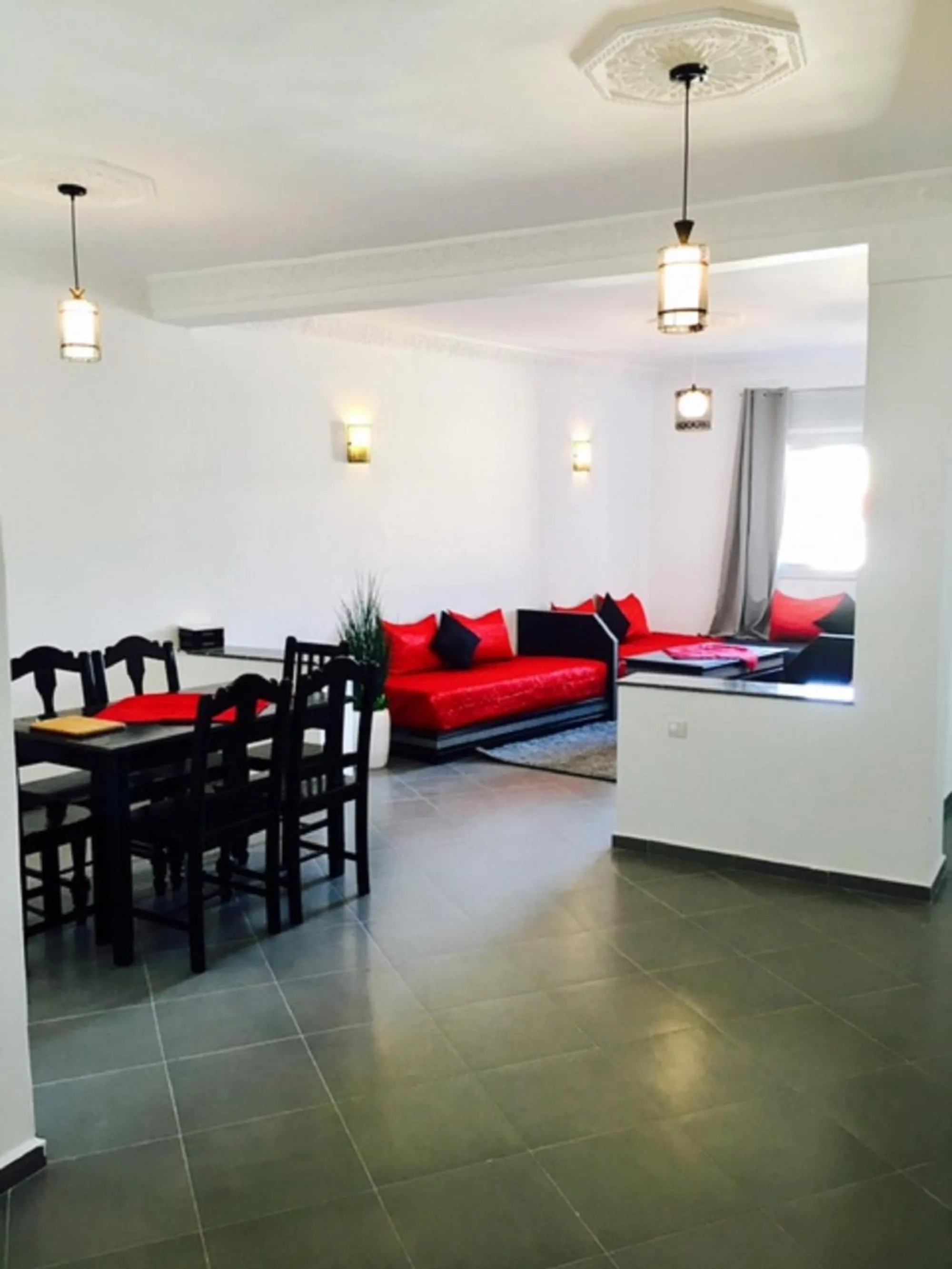 Living room, Bed in Appart Hotel Tanger Paname