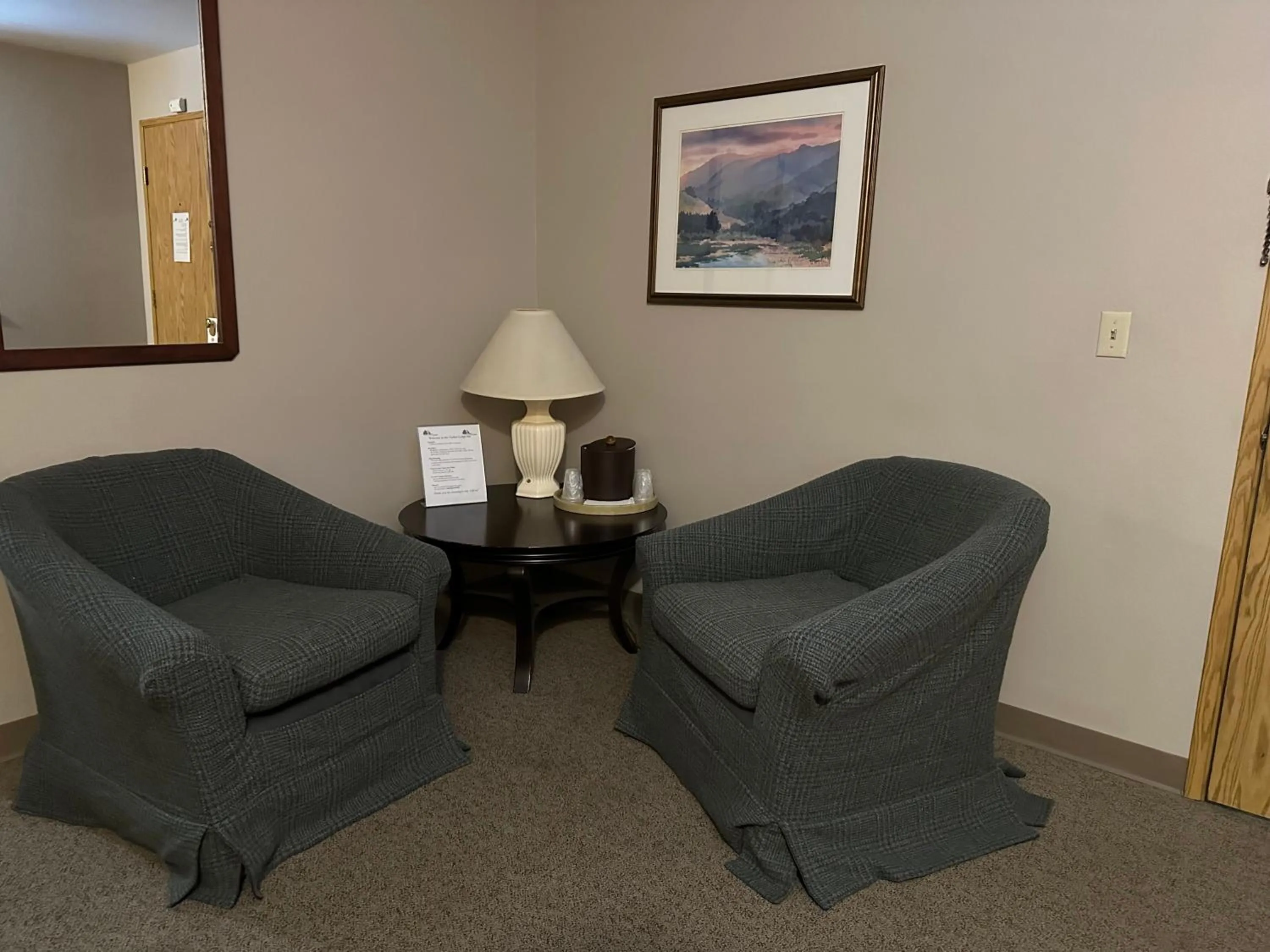 Seating area in Timber Lodge Inn