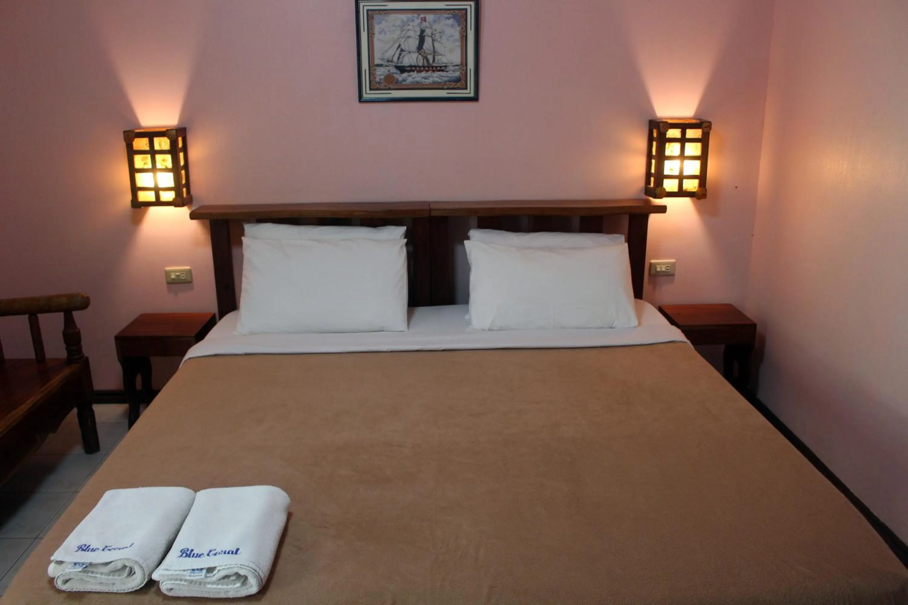 Bed in Blue Coral Resort Boracay