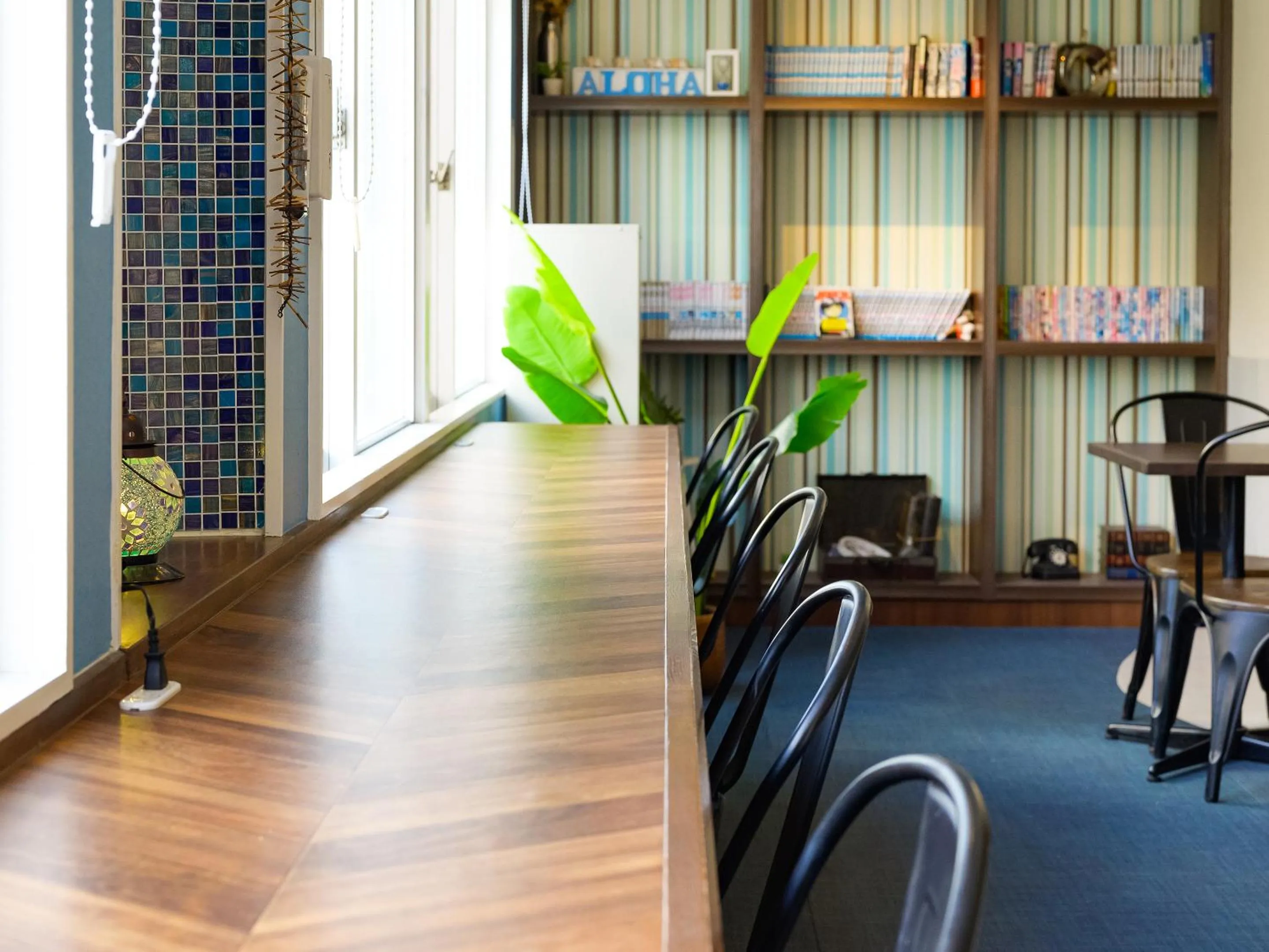 Communal lounge/ TV room in HOTEL THE CUBE Naha Kokusai Street