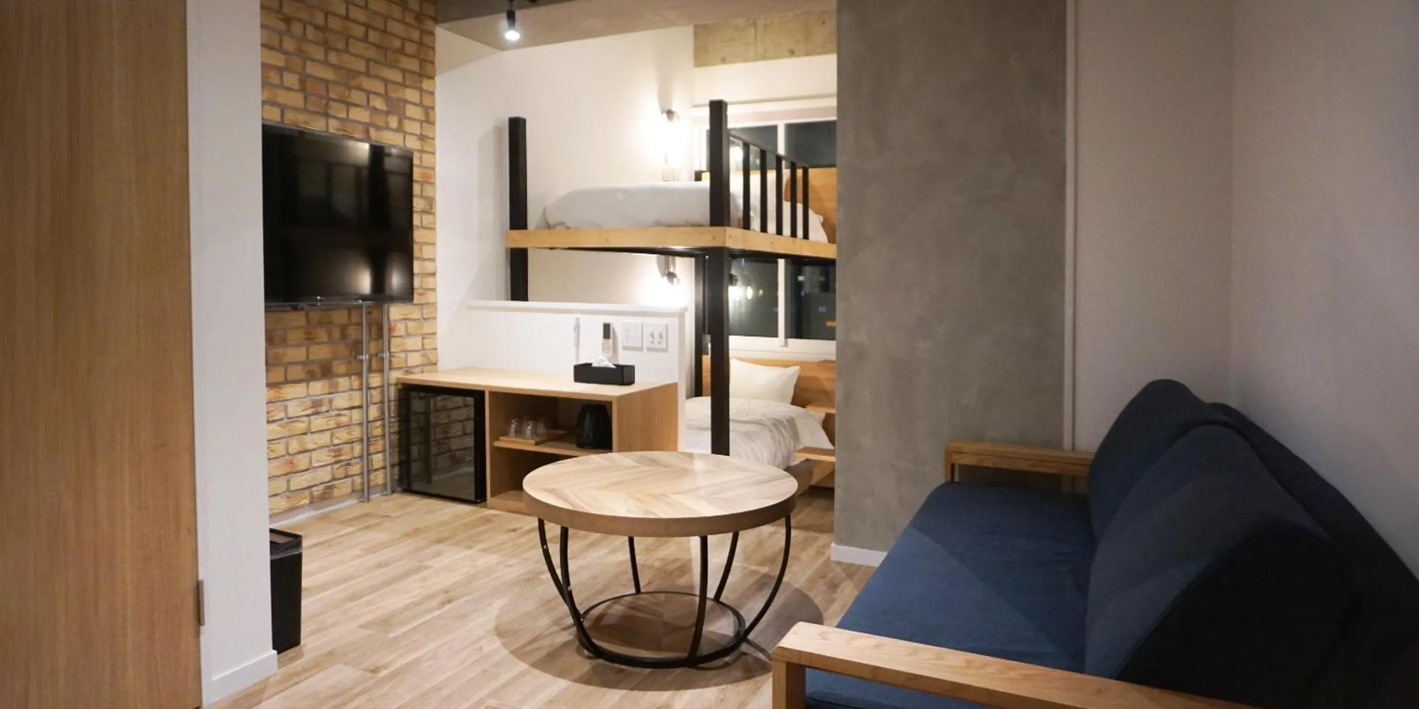 Photo of the whole room in HOTEL THE CUBE Naha Kokusai Street