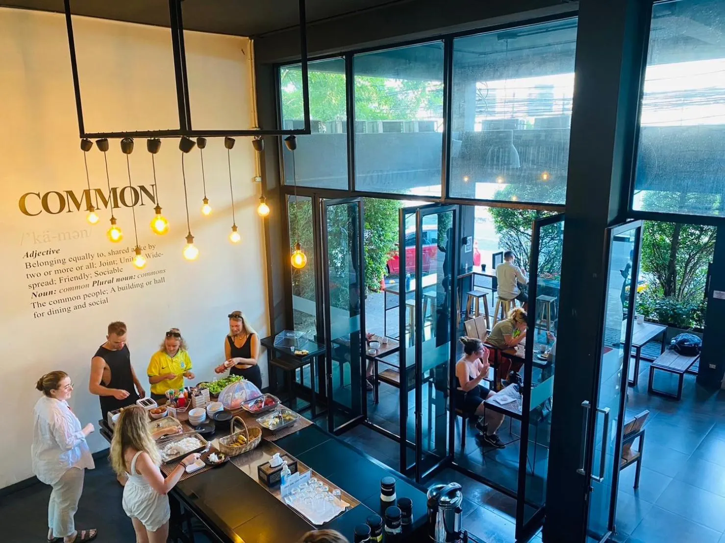 Buffet breakfast in The Common Hostel