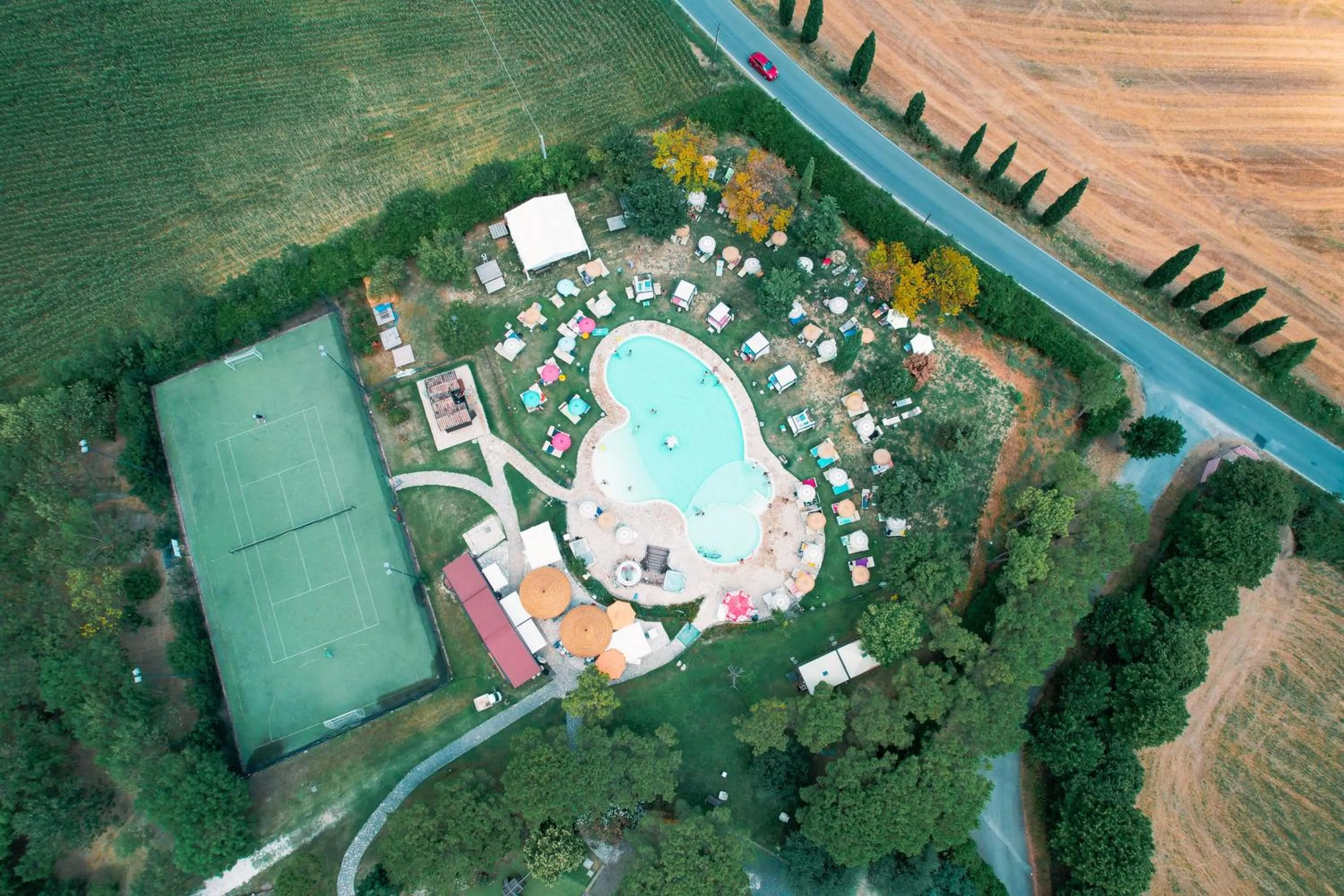 Bird's eye view in Il Podere Del Germano Reale