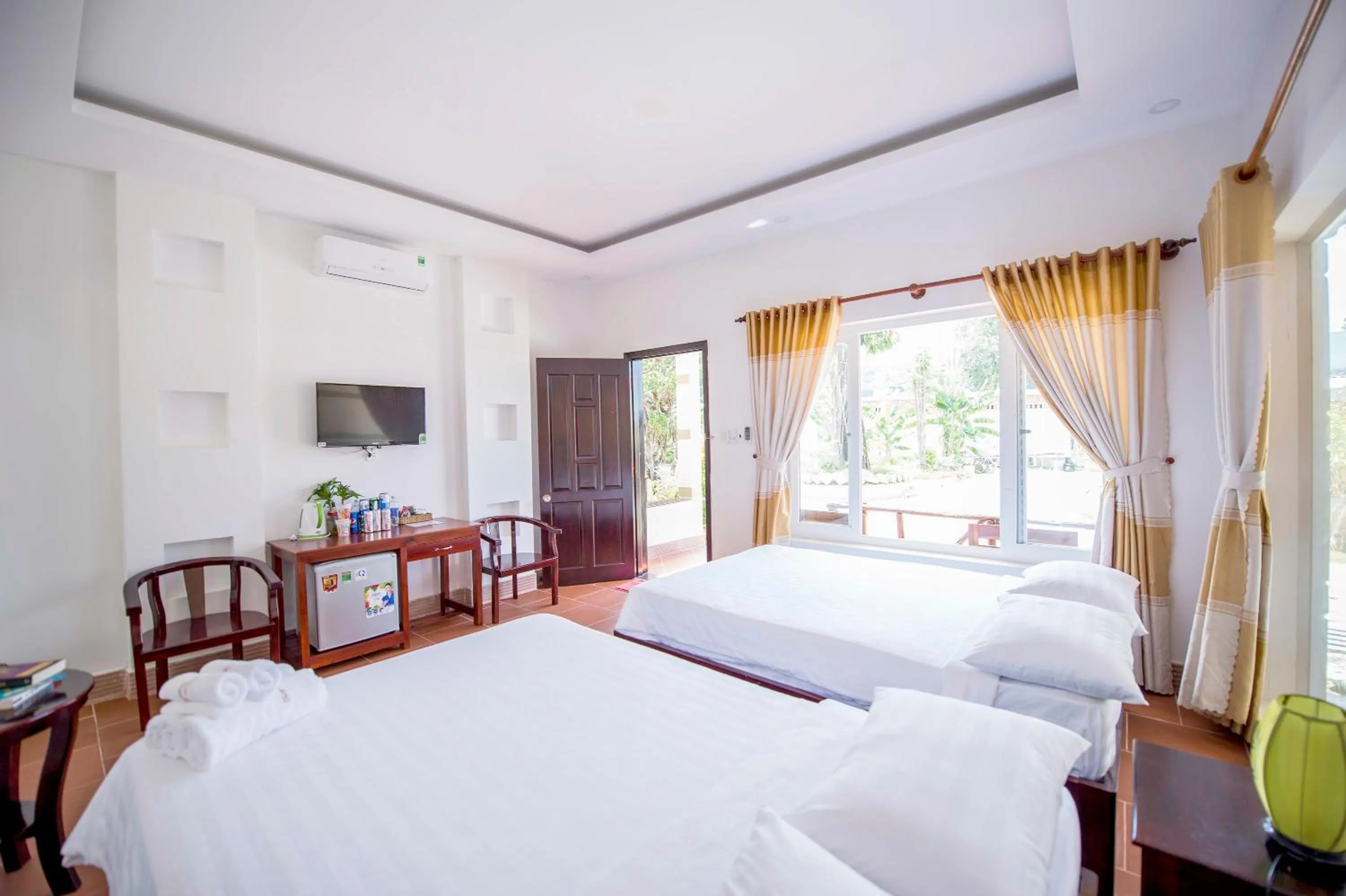 Bed in Trung Huynh Bungalow